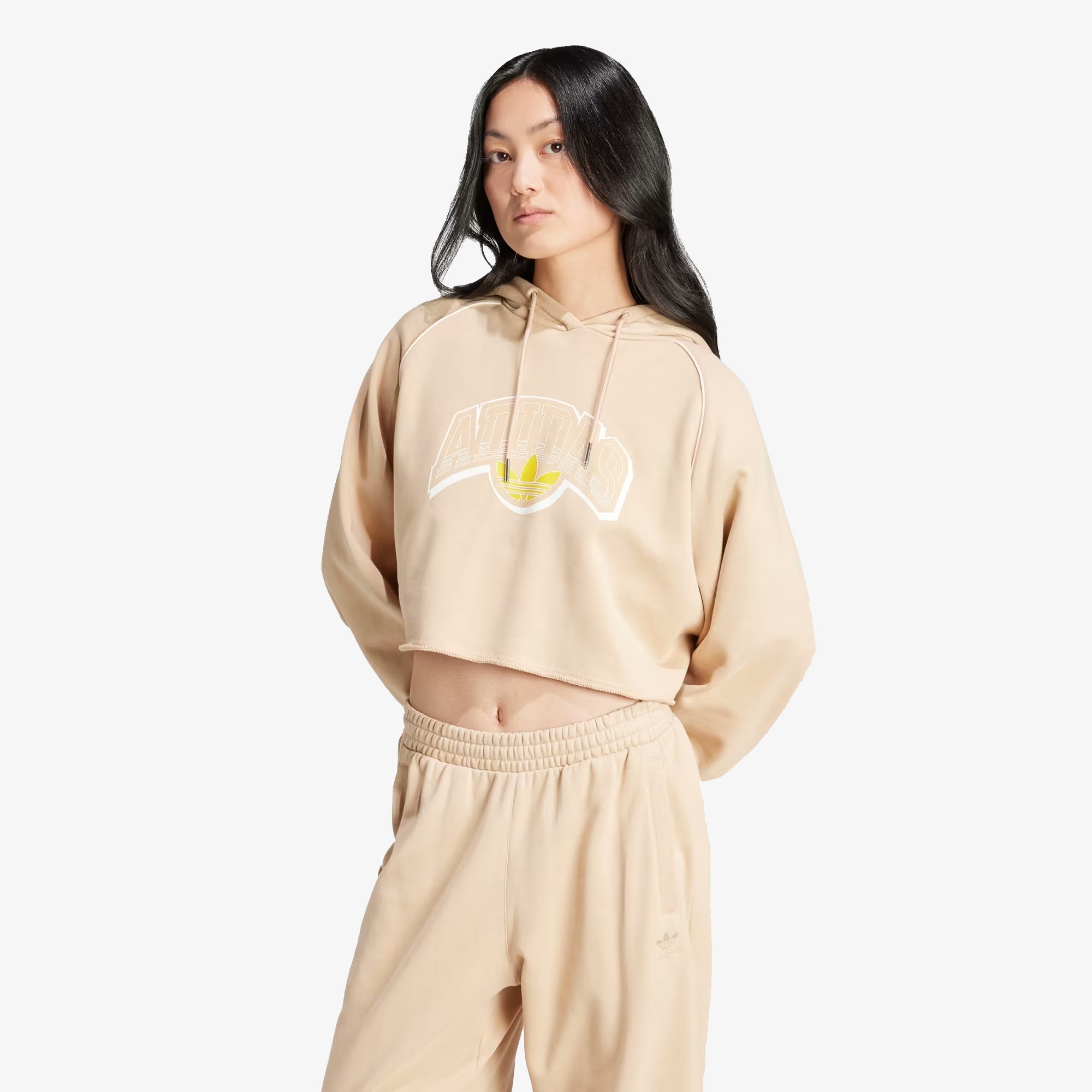 Adidas Originals | CROPPED HOODIE { MAGIC BEIGE