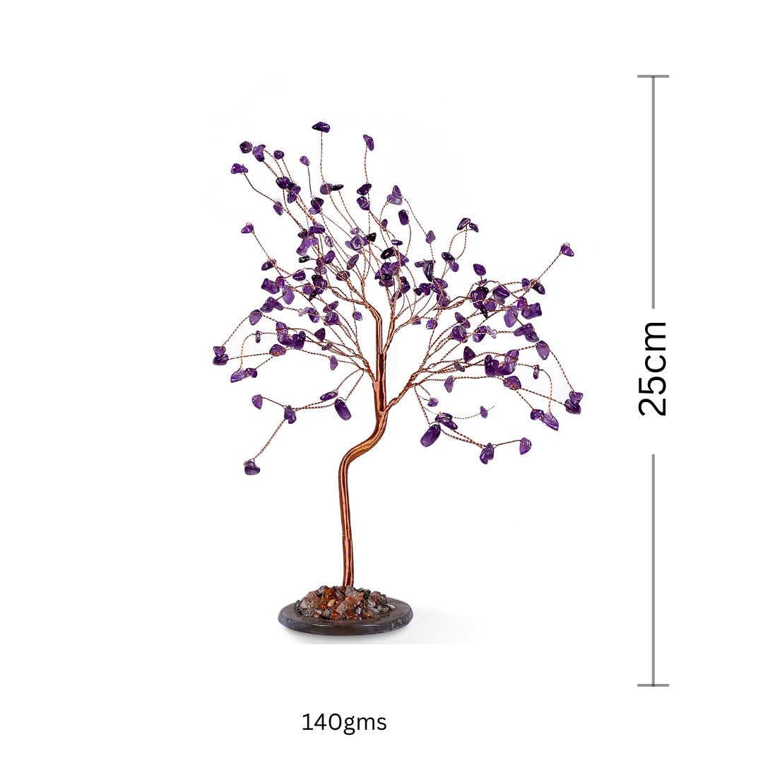 Gemsmantra Amethyst With Agate Plate Large Tree - view 3