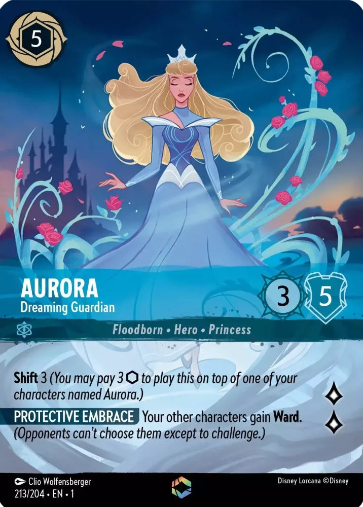 Dreaming guardian enchanted – Lorcana Aurora - Dreaming Guardian (Enchanted) - 213/204 [The First Chapter] [Holofoil]