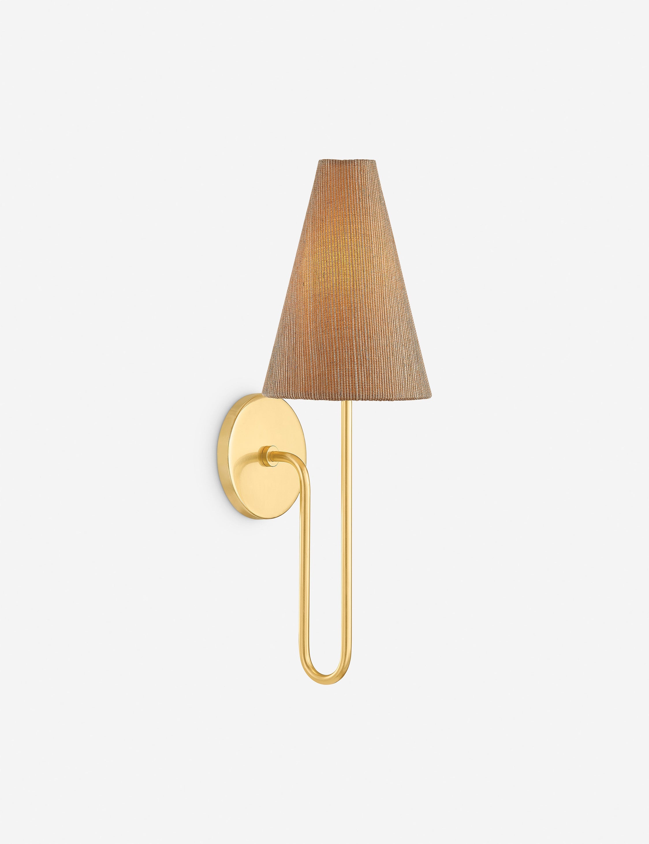 Lulu and Georgia Hachette Sconce – Antique Brass and Light Brown - view 2