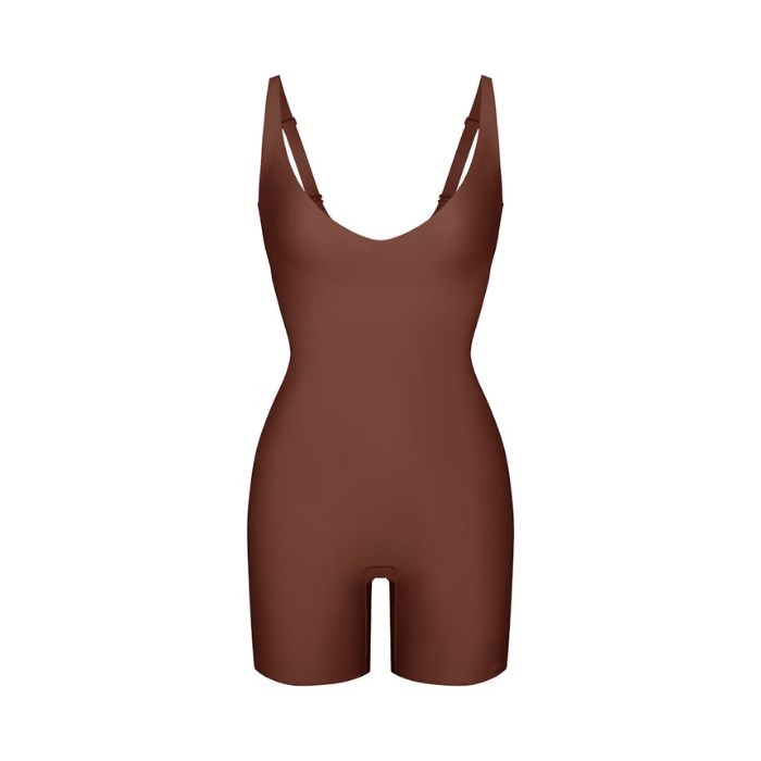 HYPE ELIXIR Skims Body Core Sculpt Plunge Mid Thigh Bodysuit Jasper