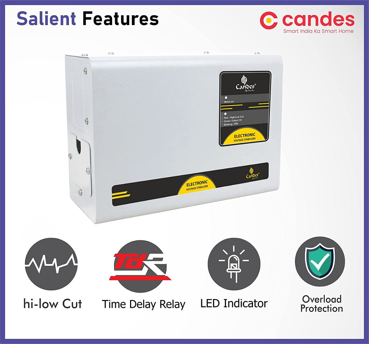 Candes-store Crystal Stabilizers for Inverter/Split/Window AC upto 2 Ton 5KVA (150 V-285 V) - view 2
