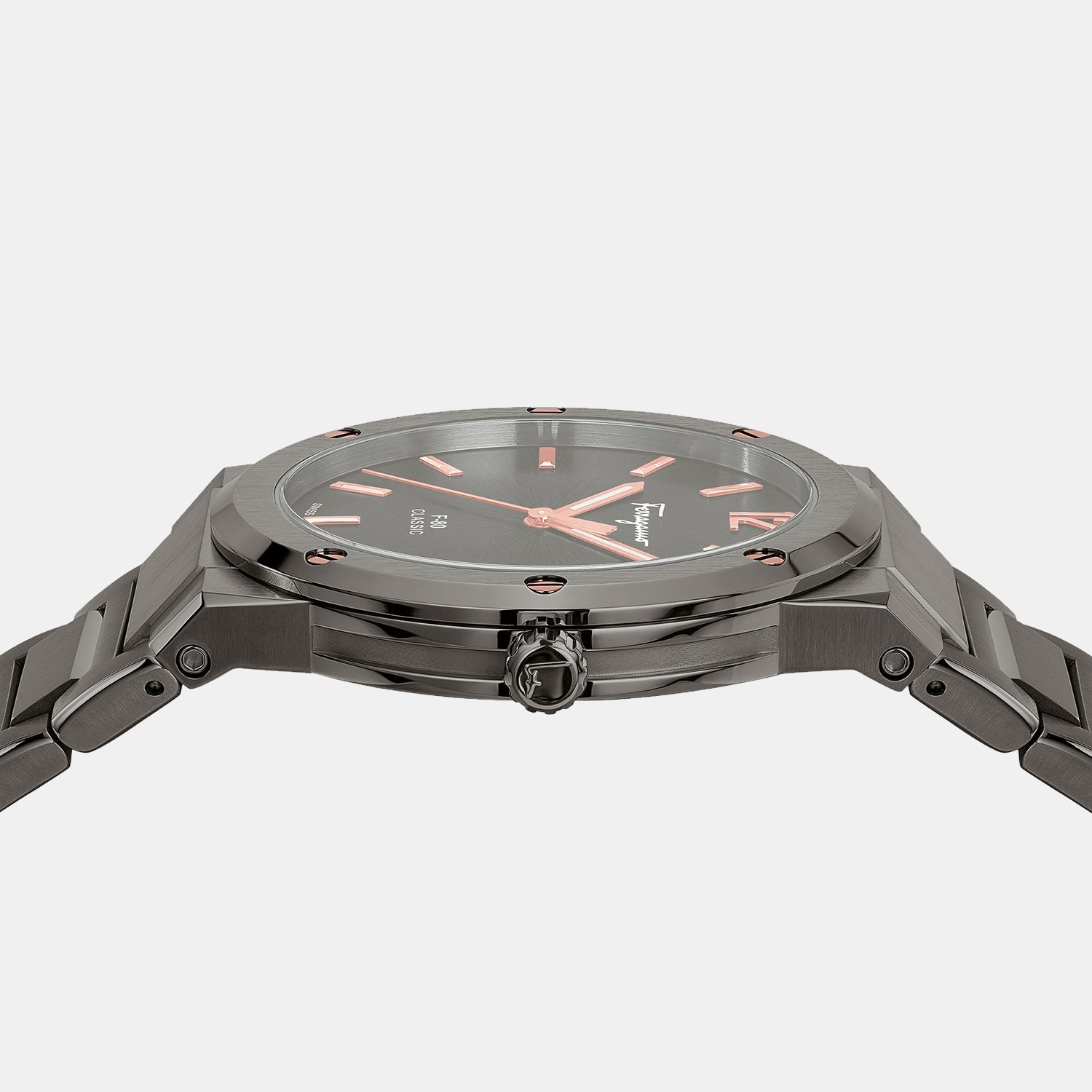 Ferragamo F-80 Classic Men Quartz Grey Dial Analog Stainless Steel Watch SFDT01520 - view 3