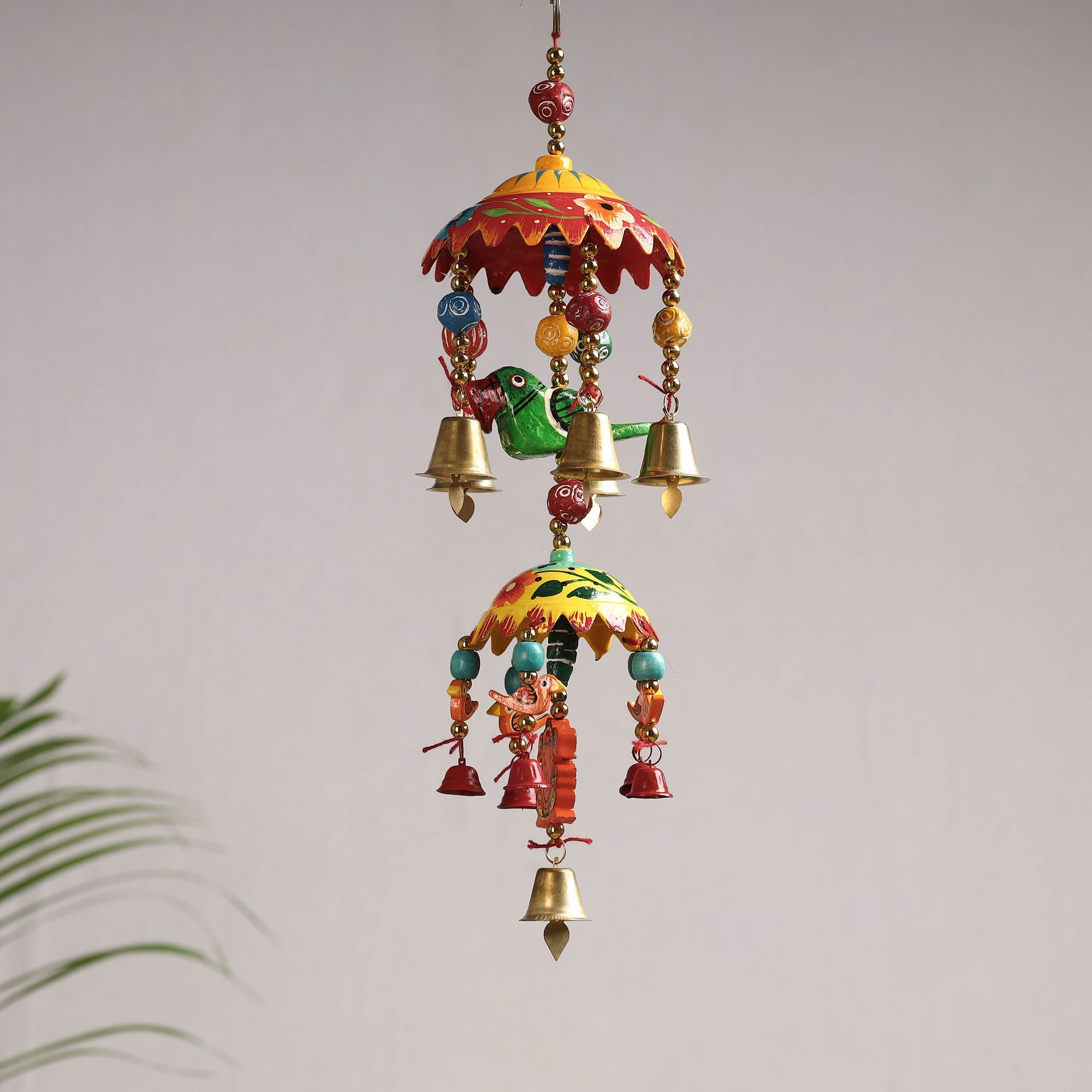 DEVENDRA SINGH Banaras Handpainted Wooden & Beadwork Decorative Jhumar Hanging