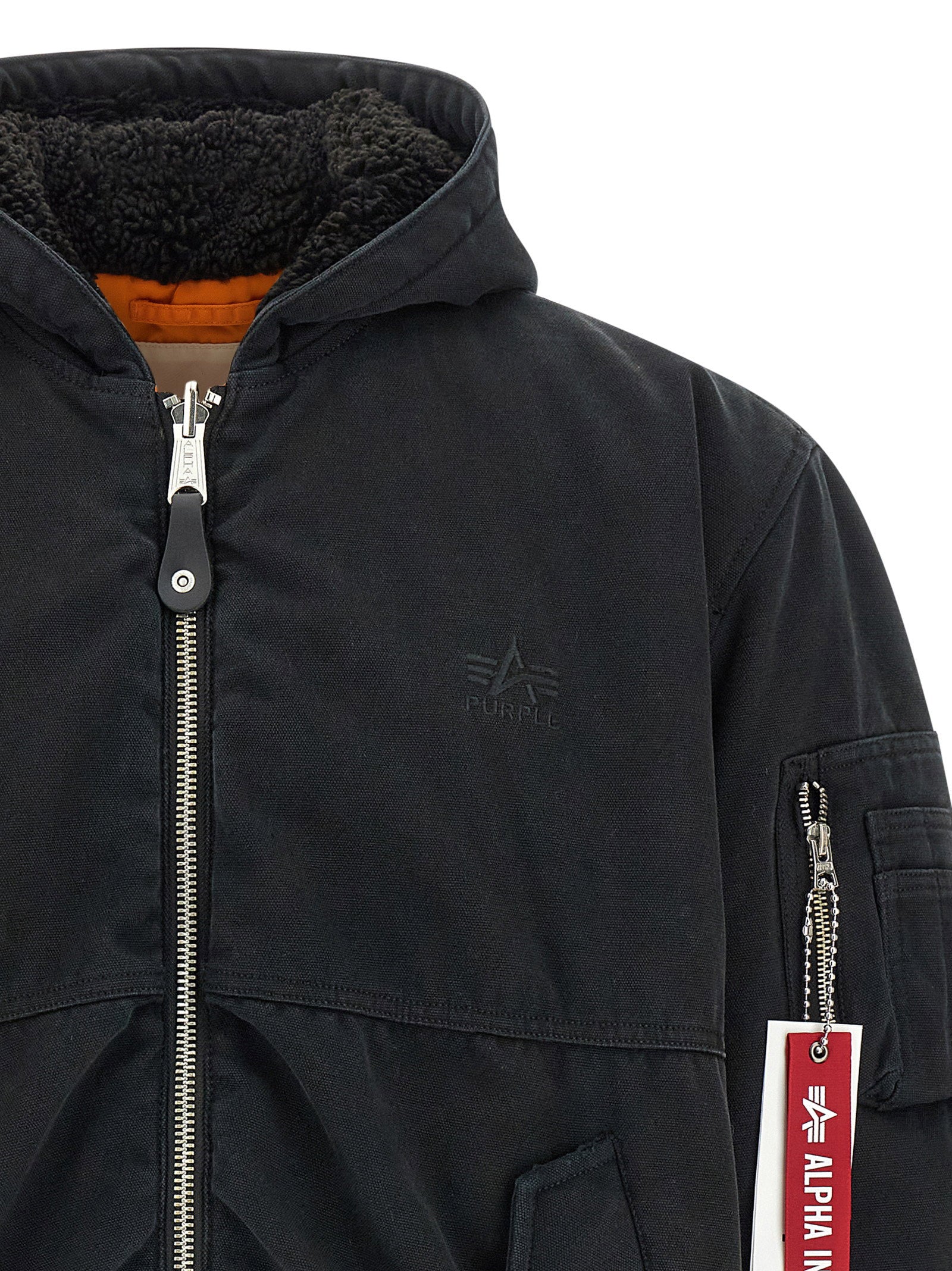 Alpha Industries X Purple Reversible Bomber Jacket - view 4