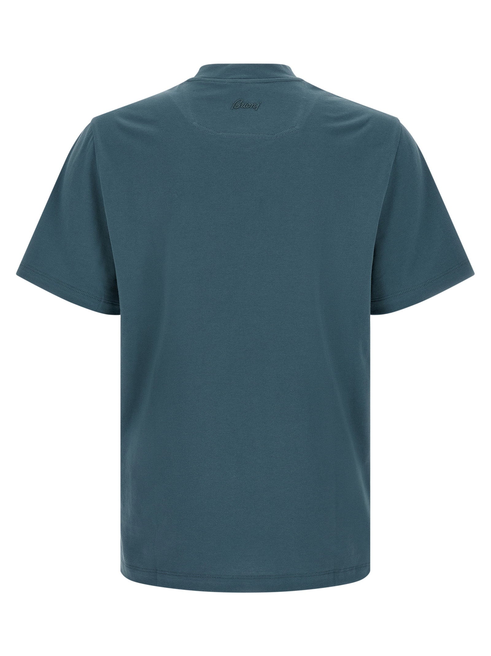 Brioni Logo Embroidery T-shirt – 100% cotton - view 2
