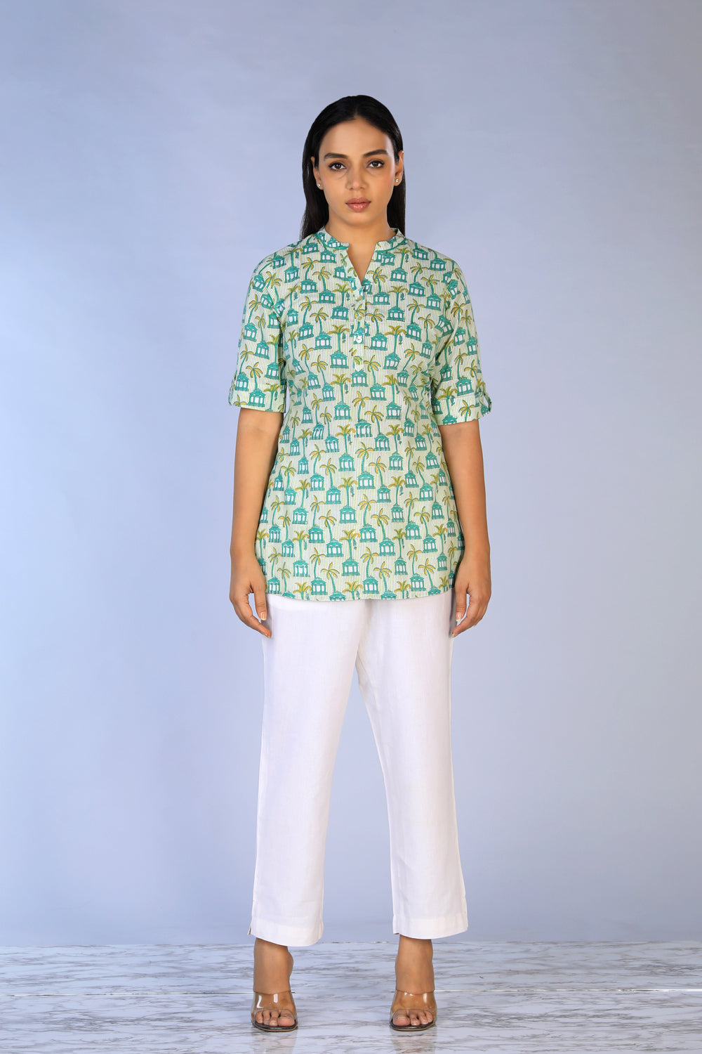 Kalanjali Ethnics Handblock Printed short Kurti