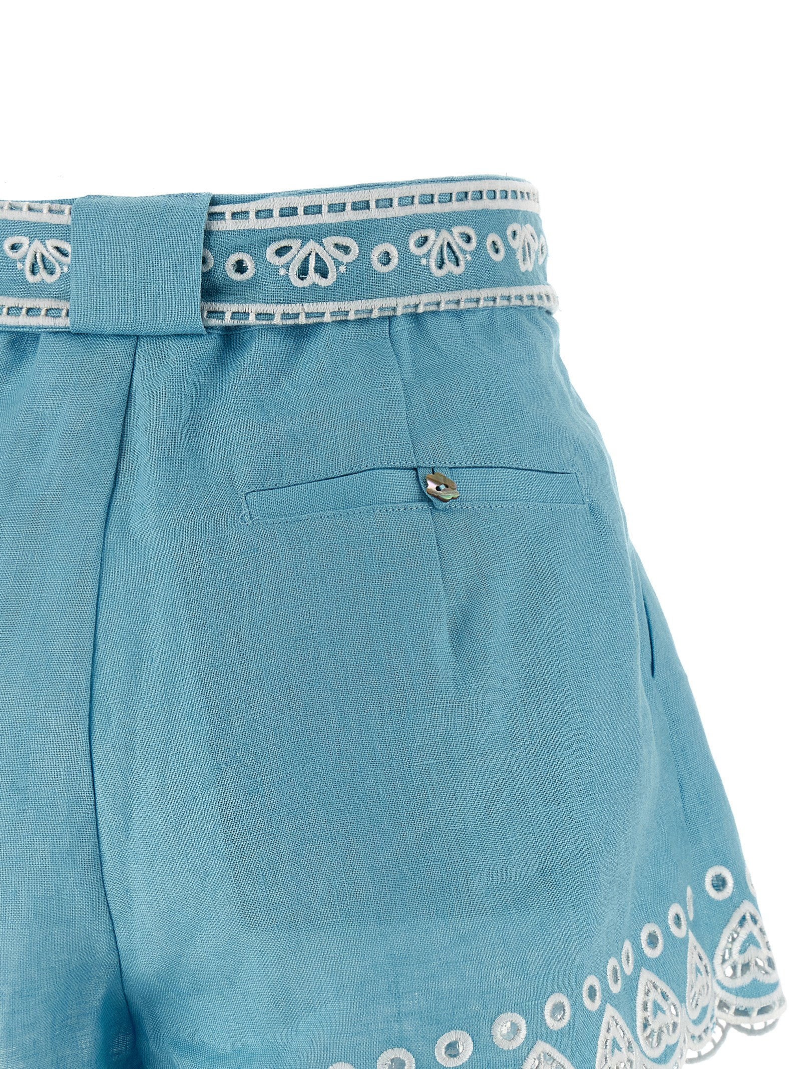 Farm Rio Romantic Richelieu Shorts – 100% linen - view 4