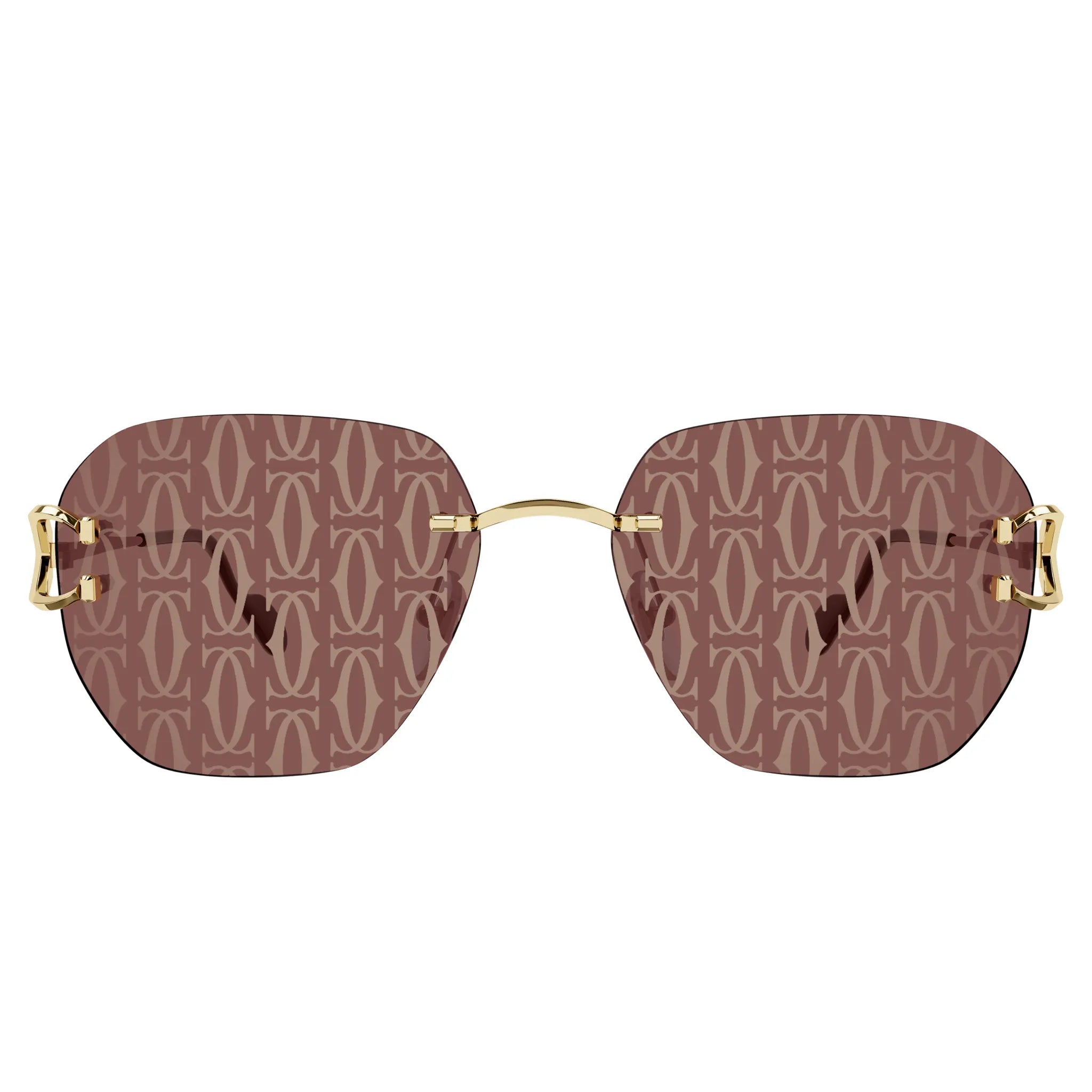 Cartier Eyewear CT0394S-003 Gold Red Sunglasses - view 2