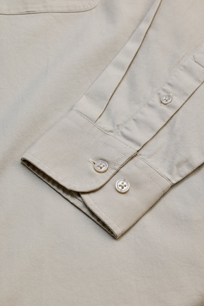 SNITCH Beige Solid Double Pocket Overshirt - view 8