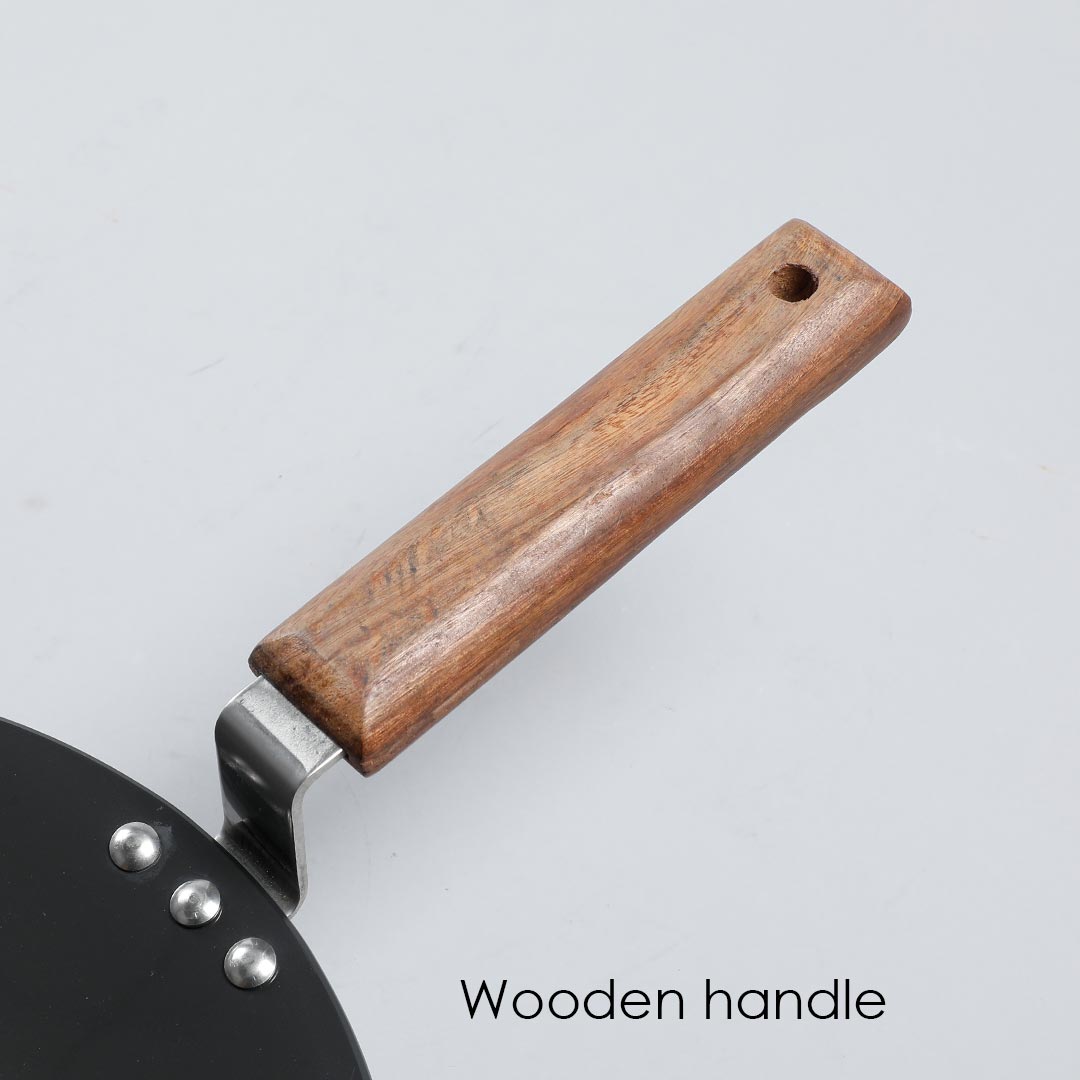 Wonderchef Ebony 25 cm Roti Tawa | Wooden Handle With Rivets - view 3