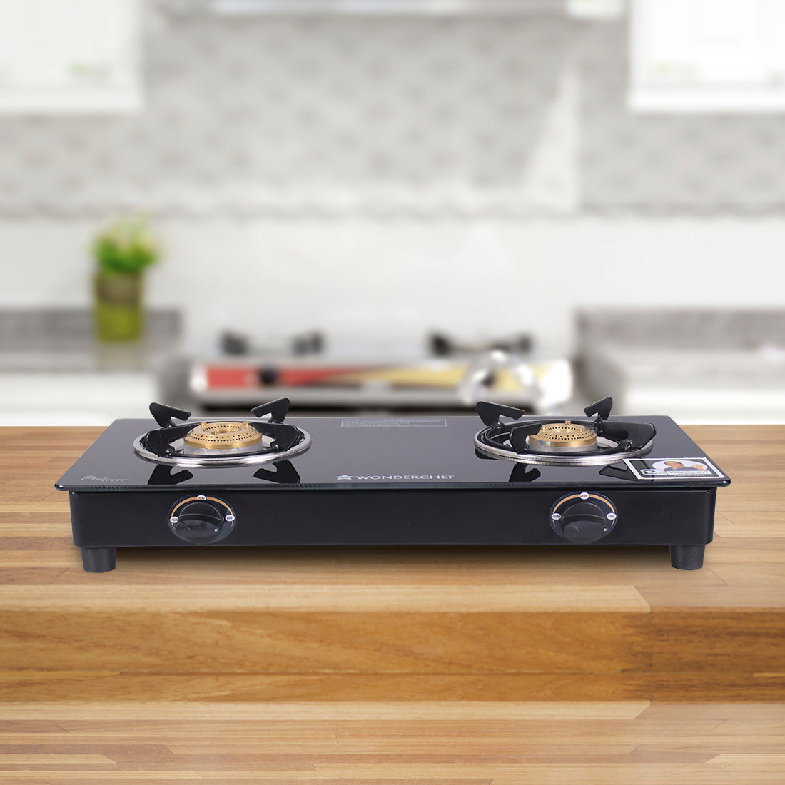 Wonderchef Ultima 2 Burner Manual Glass Cooktop | 6mm Toughened Glass