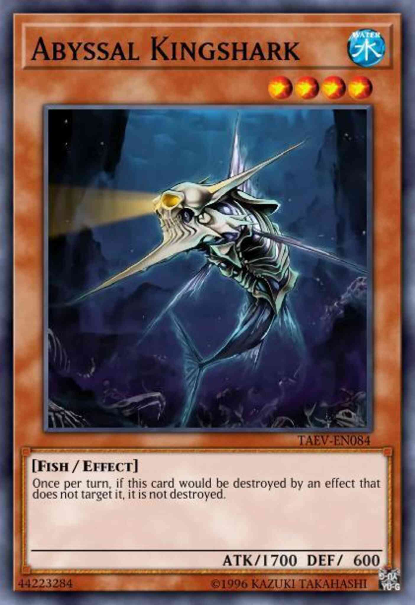 Yu-Gi-Oh! Abyssal Kingshark - TAEV-EN084 - Secret Rare - Unlimited