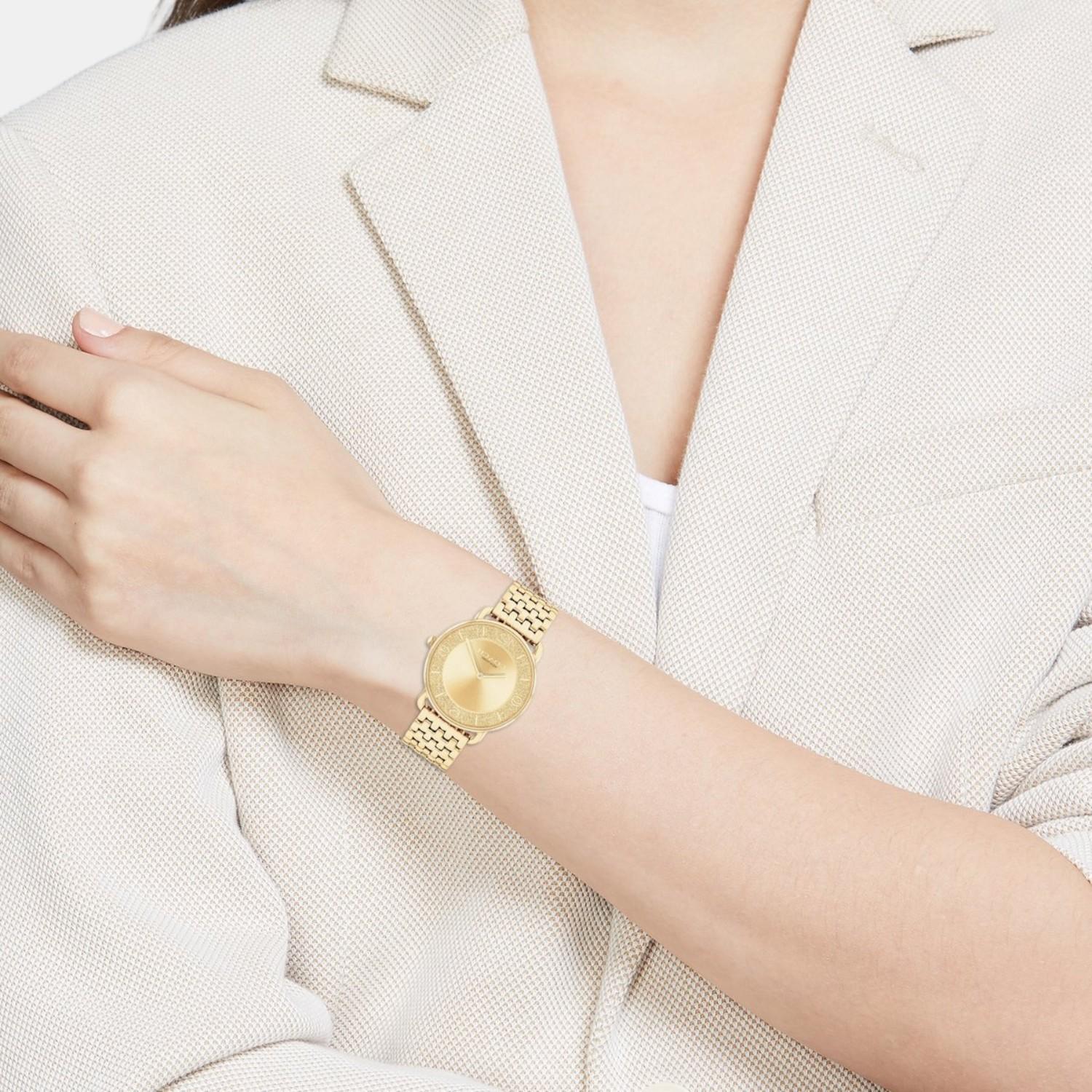 Coach Elliot Women Quartz Gold Dial Analog Stainless Steel Watch 14504374 - view 5