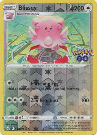 Rare holo pgo-052 – Pokémon Blissey - 052/078 - Rare Holo [pgo-052] [Reverse Holo]