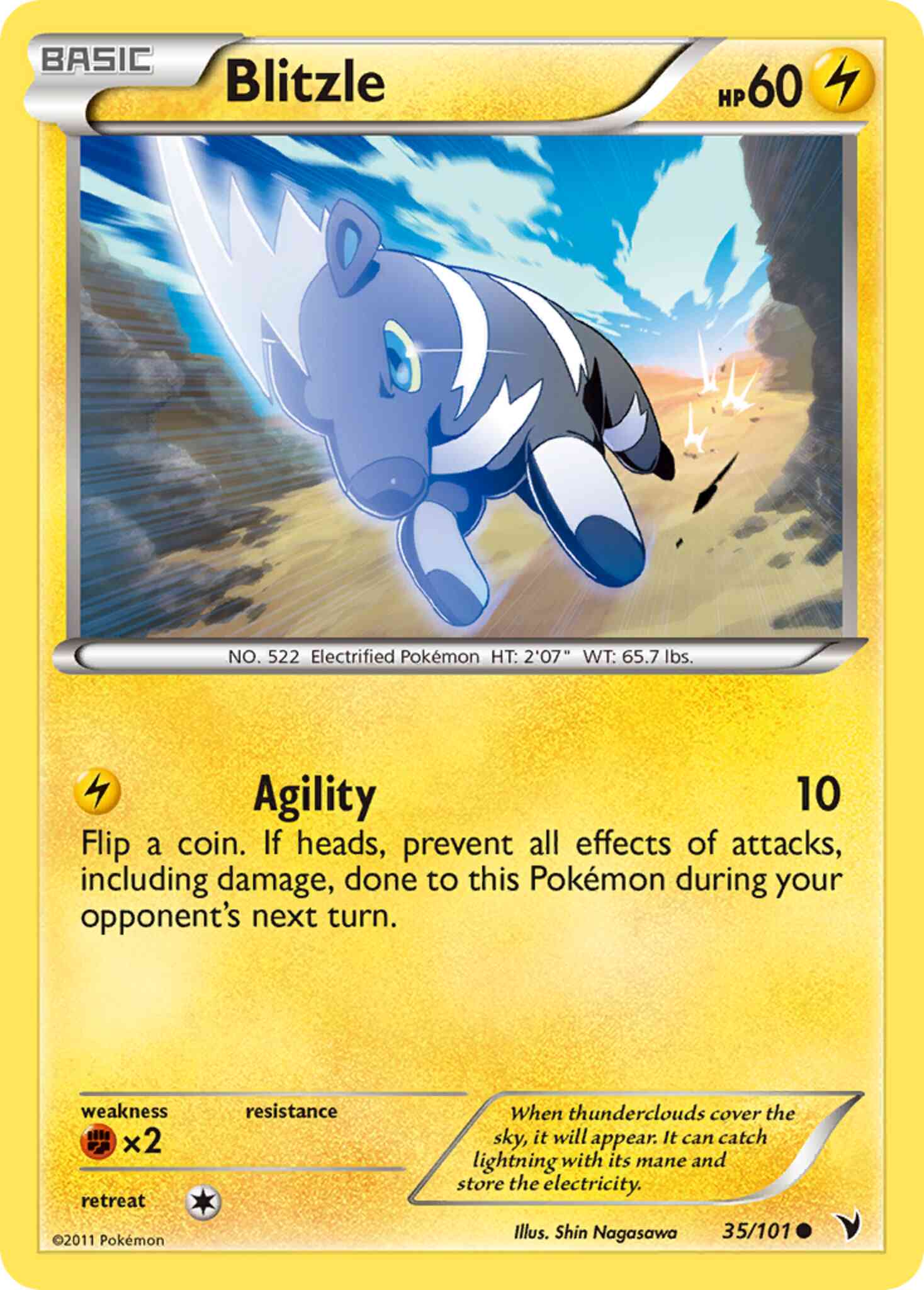 Common bw3-35 non-holo – Pokémon Blitzle - 35/101 - Common [bw3-35] [Non-Holo]