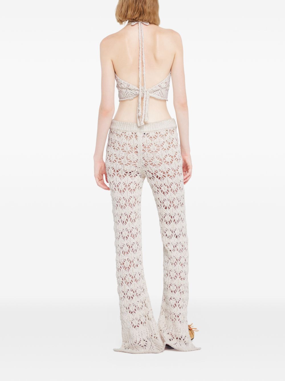 Alanui Lagoon Romance cotton trousers – Cotton 96%, Polyamide 4% - view 2