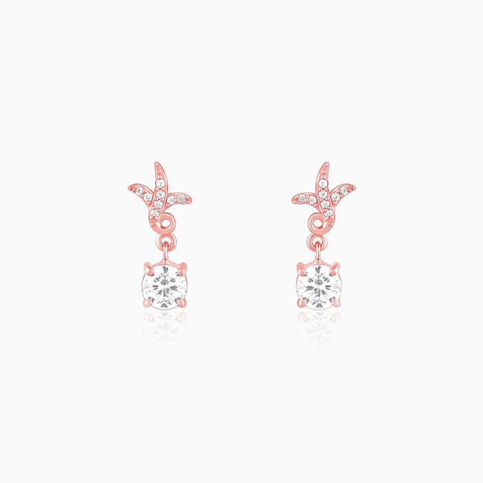 GIVA Jewellery Rose Gold Twigs of Twinkle Earrings