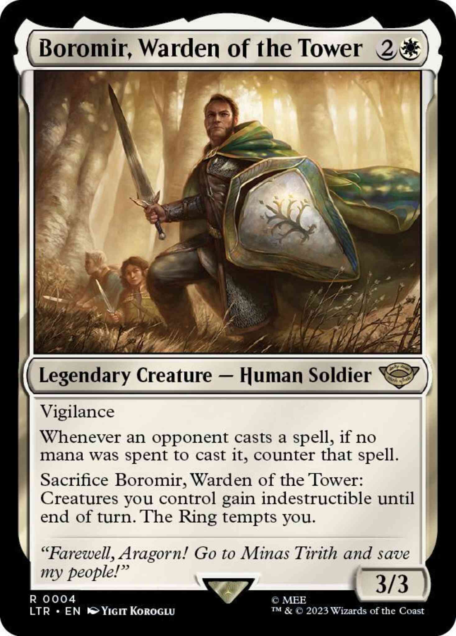 4 the lord – Magic Boromir, Warden of the Tower [4] [The Lord of the Rings: Tales of Middle-earth] [Non-Foil]