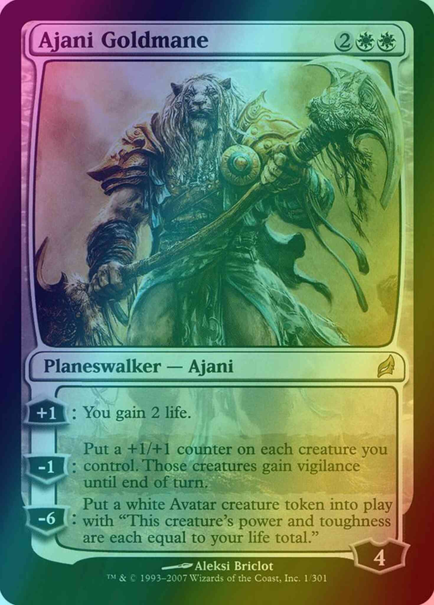 Ajani goldmane 1 – Magic Ajani Goldmane [1] [Lorwyn] [Foil]