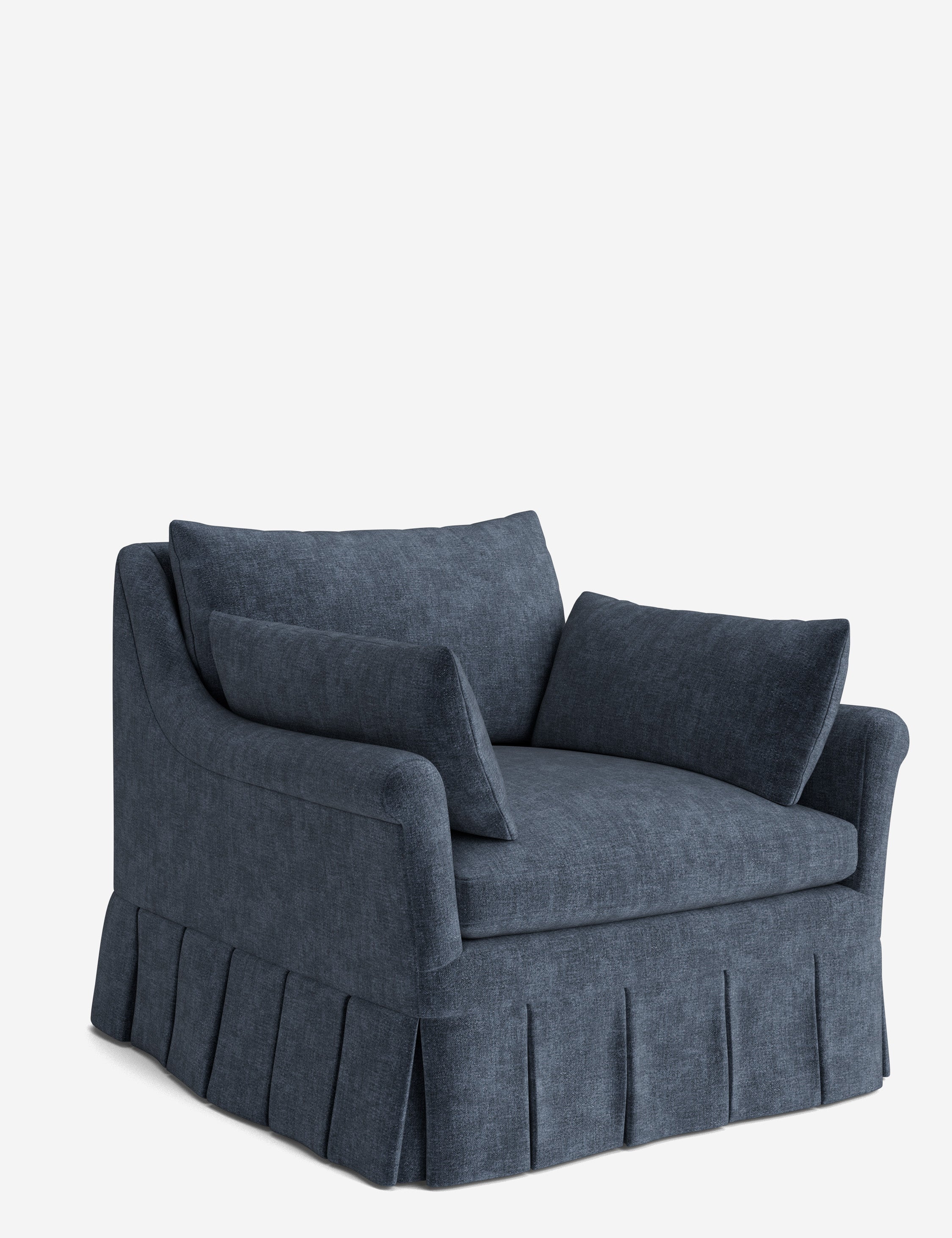 Lulu and Georgia Portola Rolled Arm Luxe Depth Pleated Chair - view 123