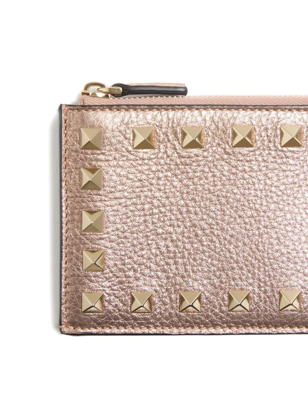 Valentino Garavani-Rockstud grainy card holder - view 2