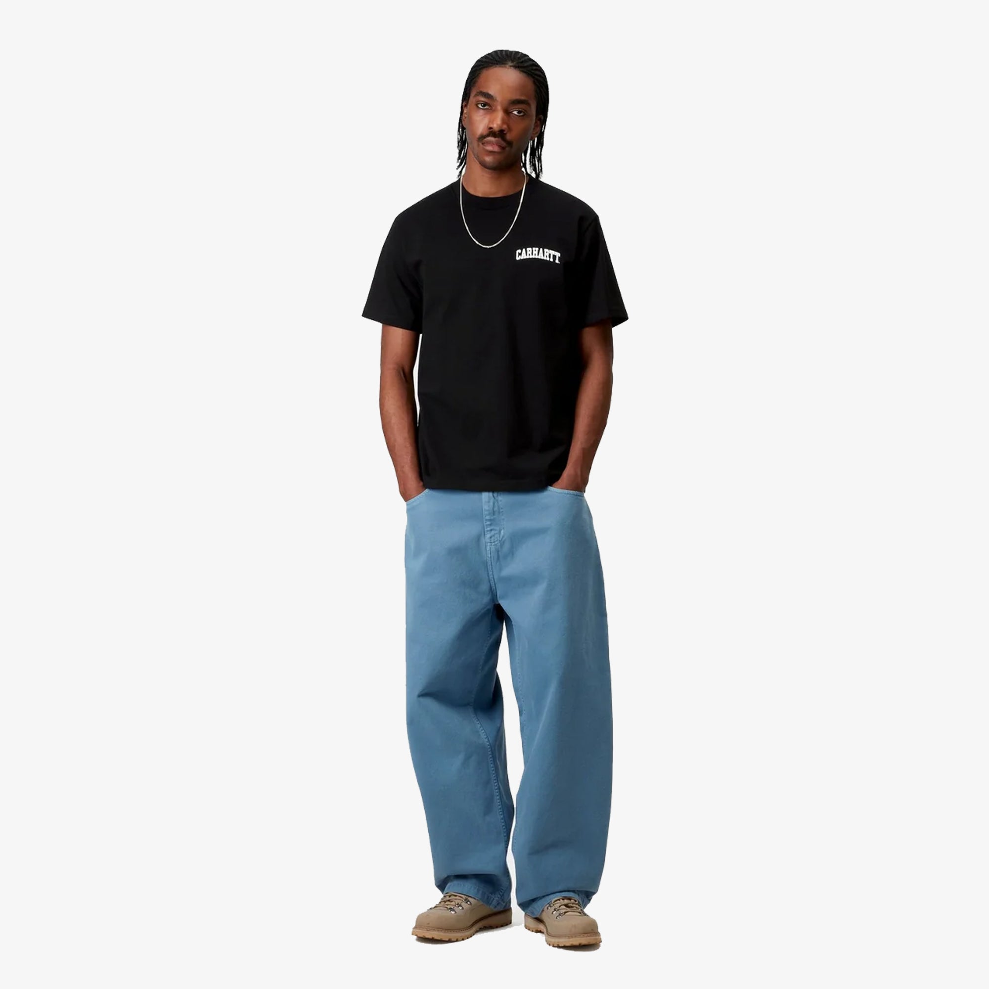 Carhartt | UNIVERSITY SCRIPT T-SHIRT { BLACK/WHITE - view 4