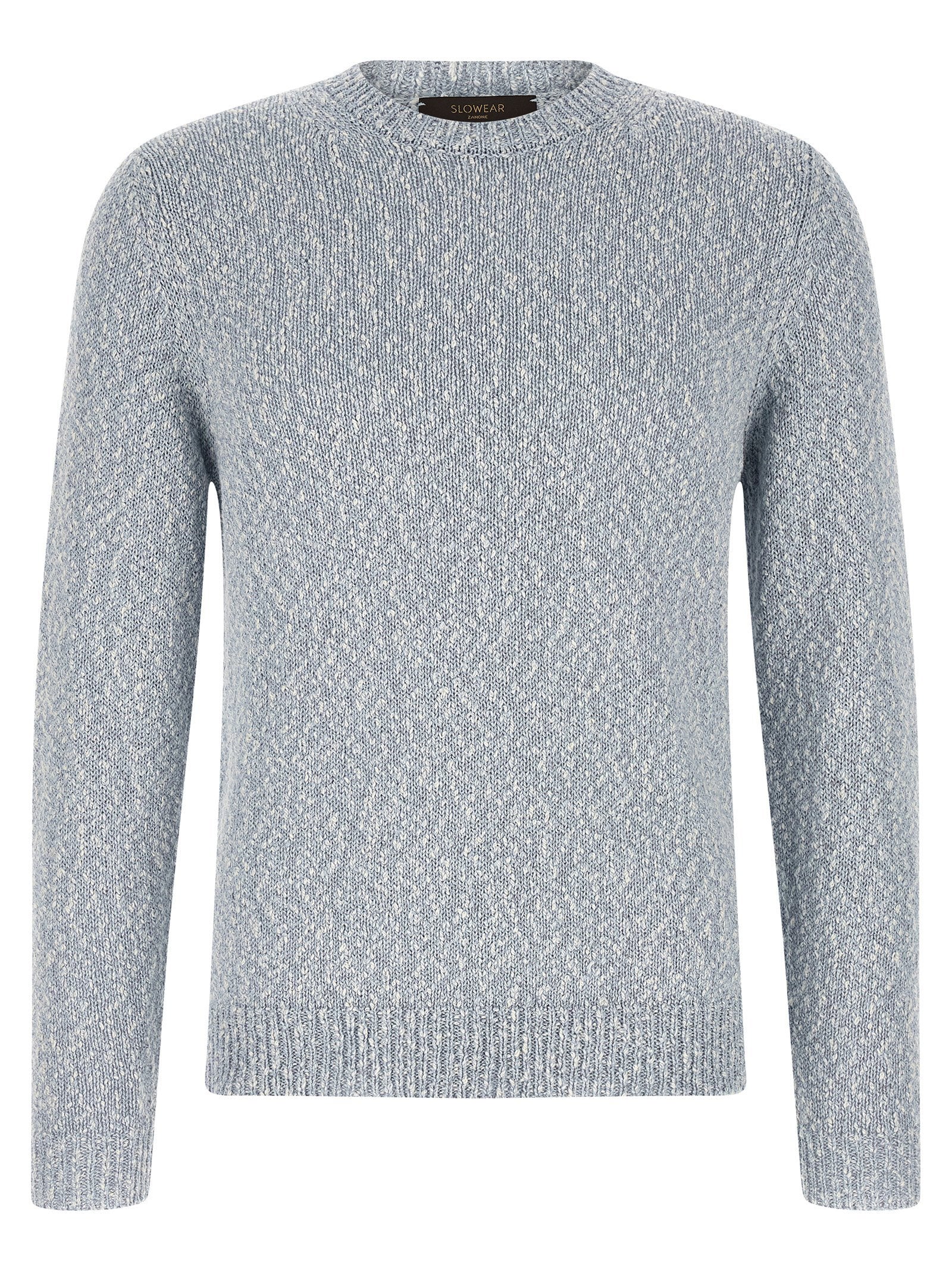 Zanone Two-tone Yarn Sweater – 100% cotton