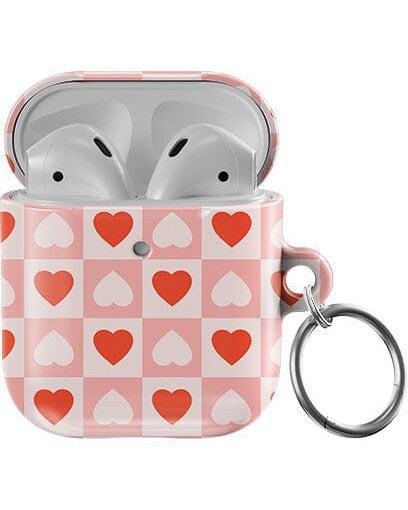 Casetry King of My Heart | Checkered Hearts AirPods Case