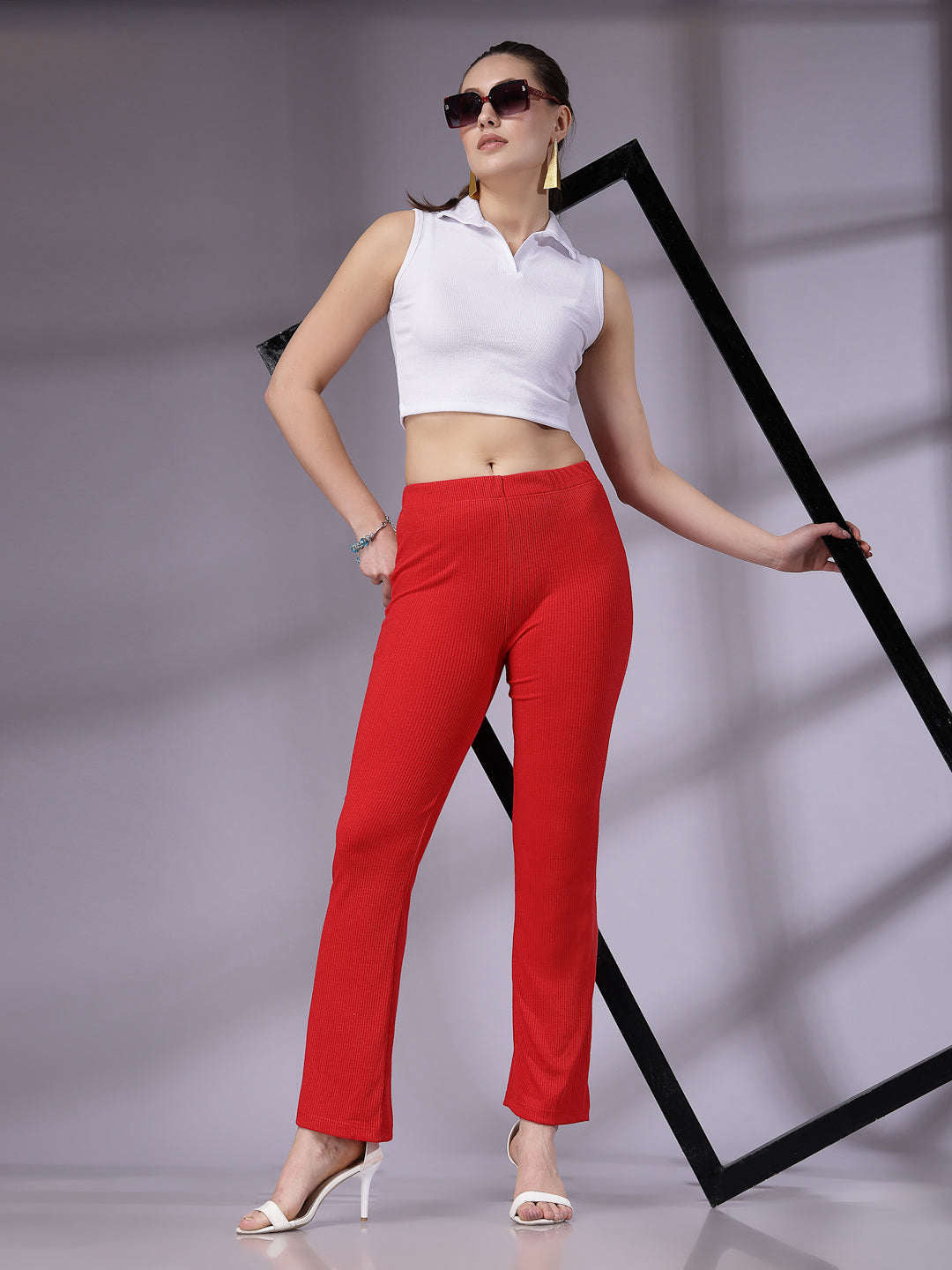 Freehand By The Indian Garage Co Women Solid Trouser - view 2