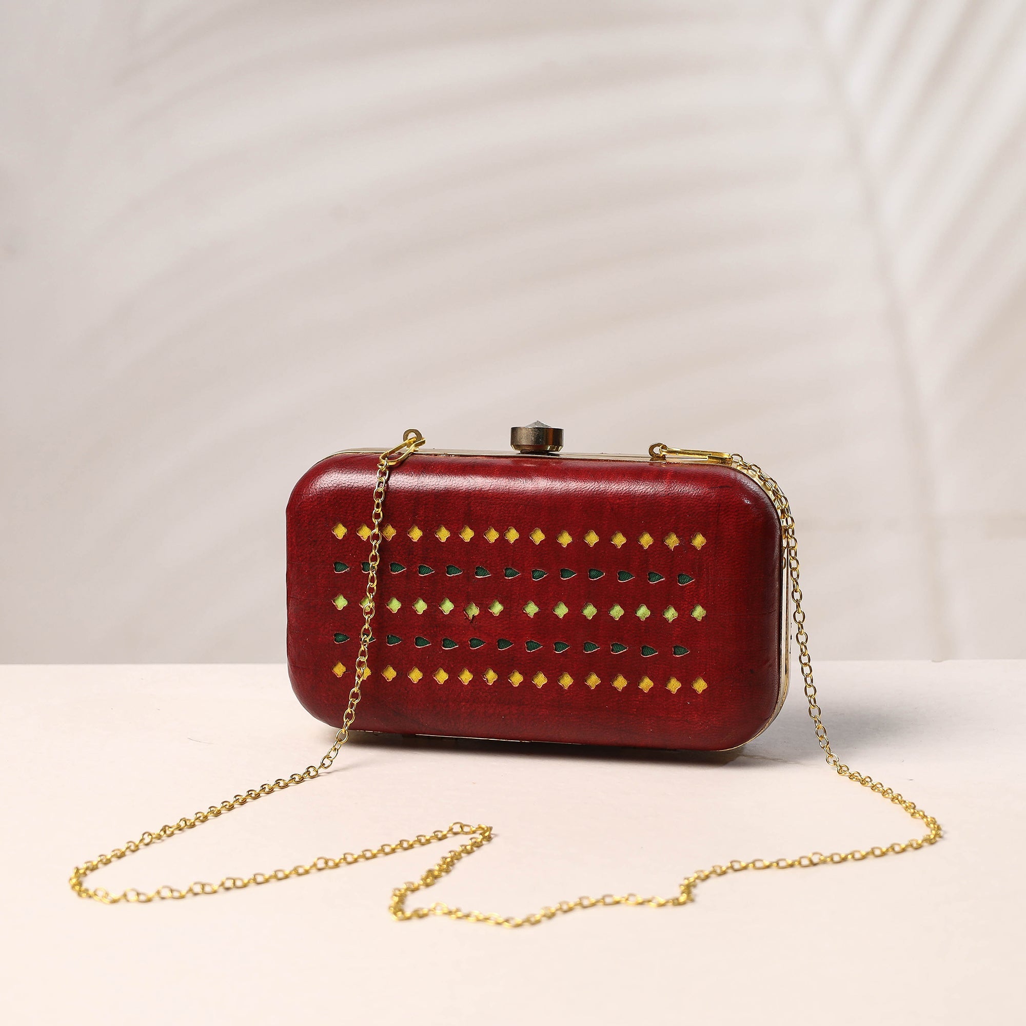 KACHCHH JI CHHAAP Brown - Handcrafted Kutch Leather Clutch / Sling Bag