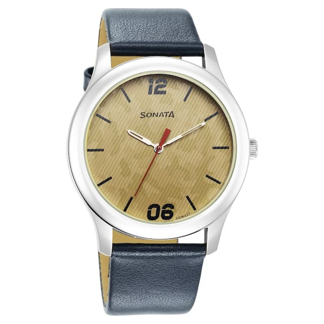 Sonata Camo Brown Analog Dial & Leather Strap - view 4
