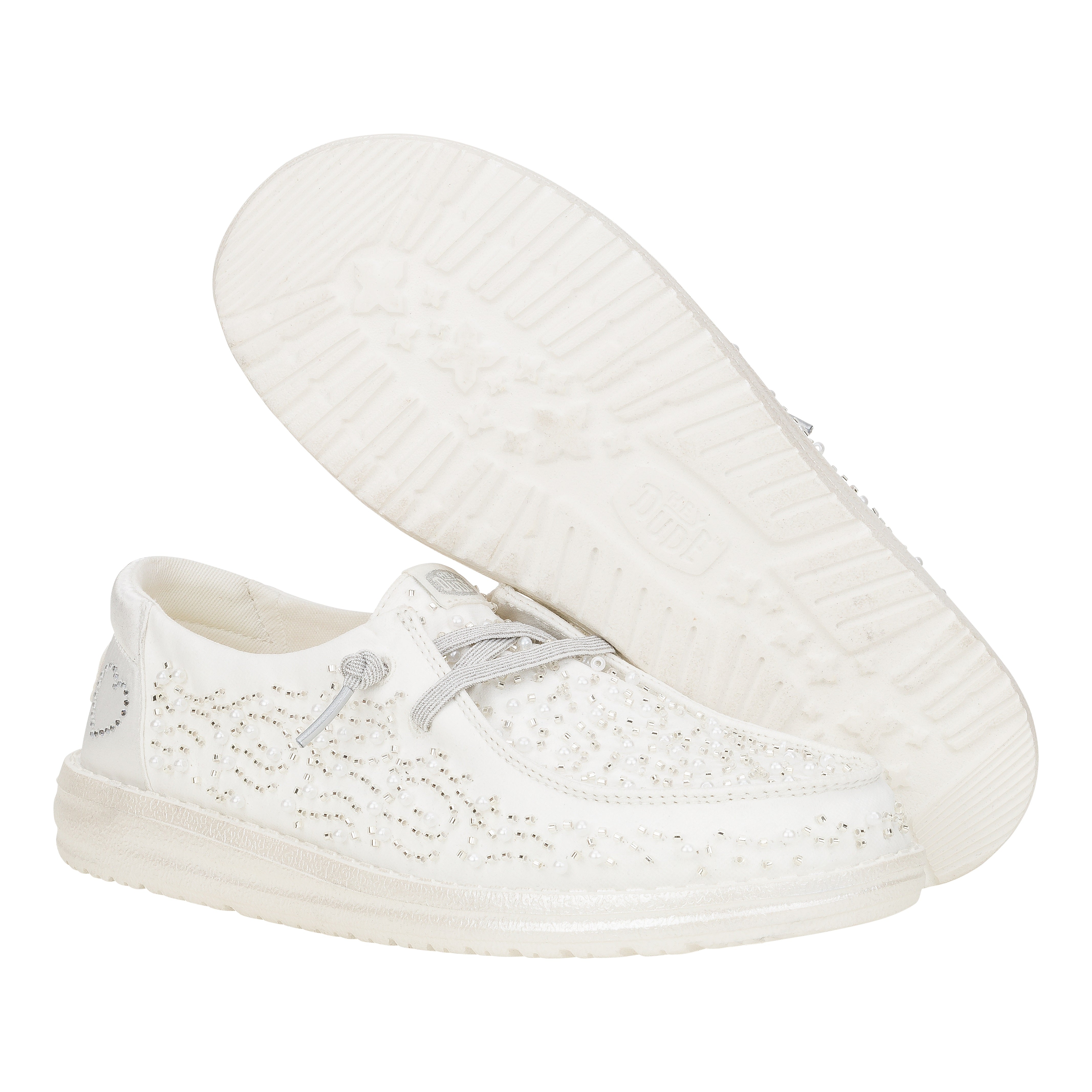 HEYDUDE shoes Wendy Bridal Pearl - White/Silver - view 3