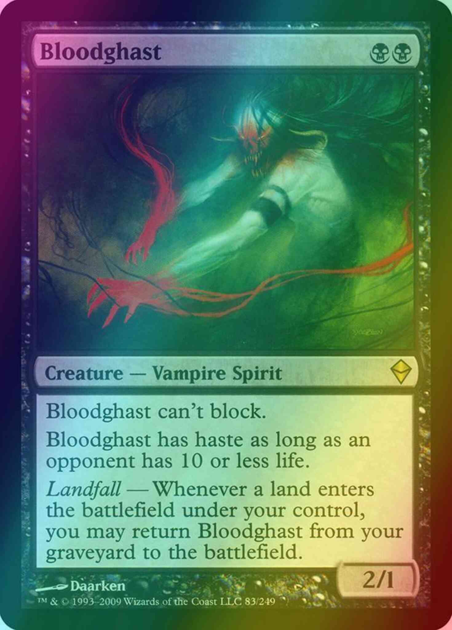 Bloodghast 83 zendikar – Magic Bloodghast [83] [Zendikar] [Foil]