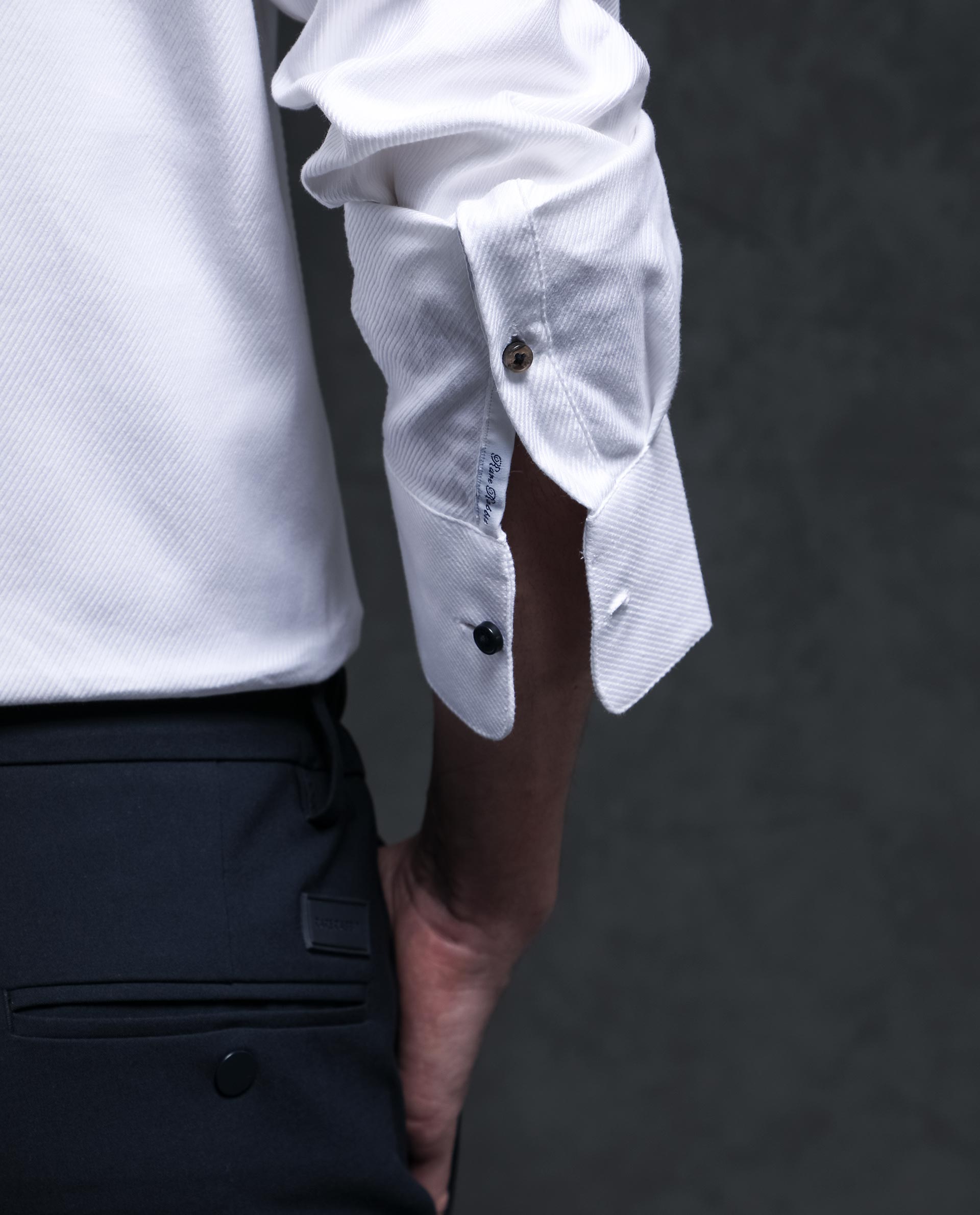 Rare Rabbit Men's Cosa-1 White Cotton Fabric Full Sleeves Solid Shirt - view 2
