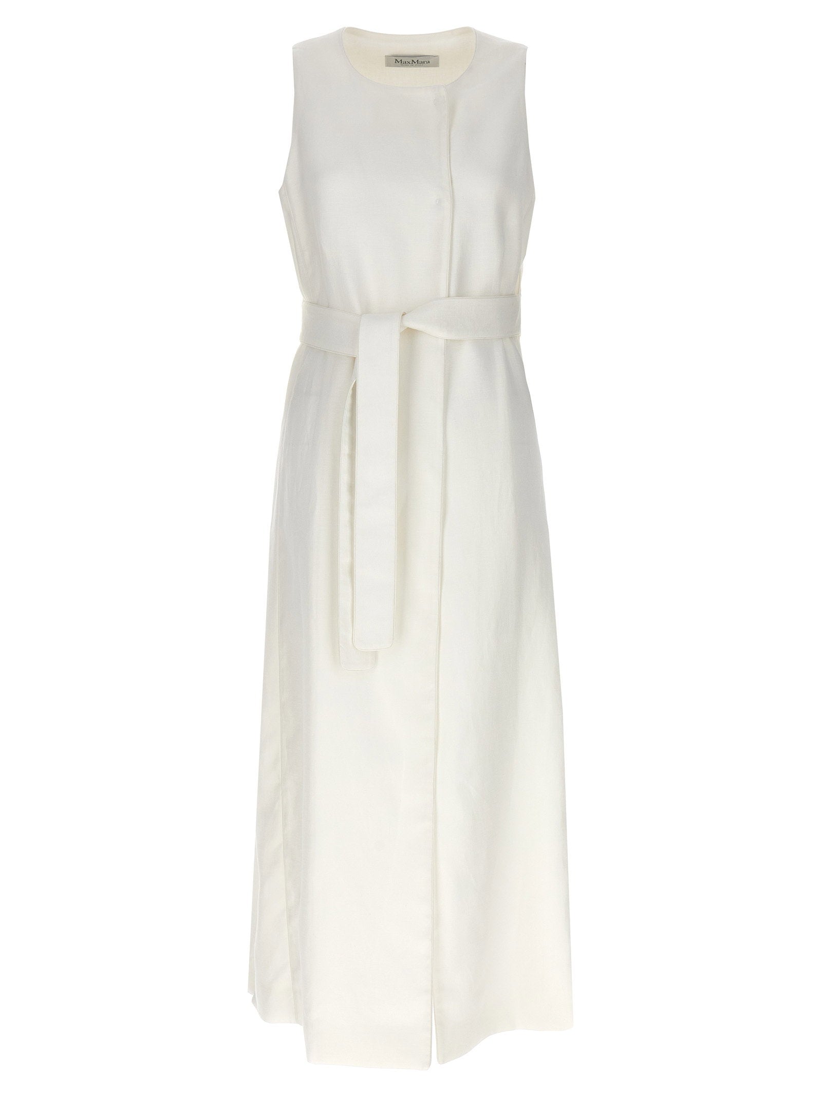 Max Mara Aureo Maxi Waistcoat – 100% flax