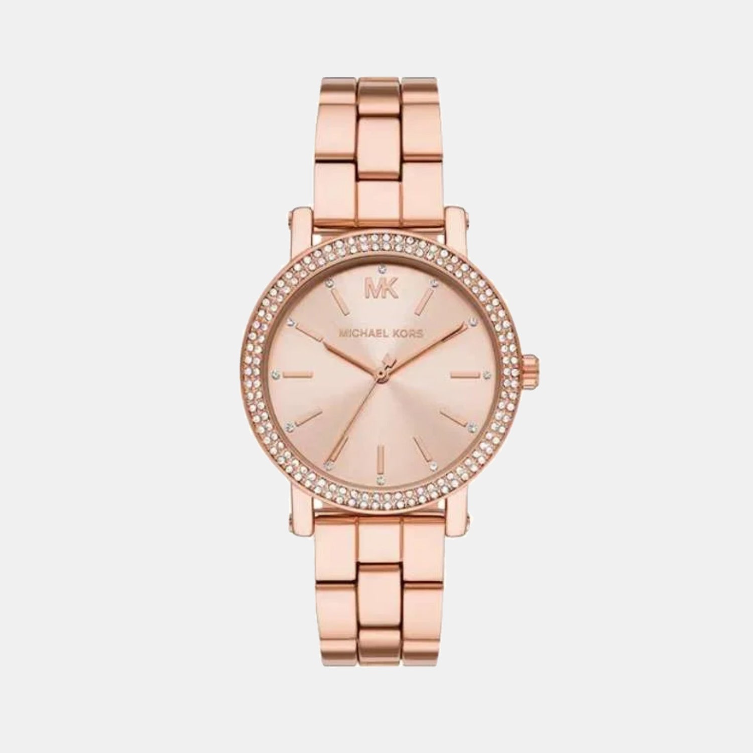 Michael Kors Corey Women Quartz Rose Gold Dial Analog Leather Watch MK7548
