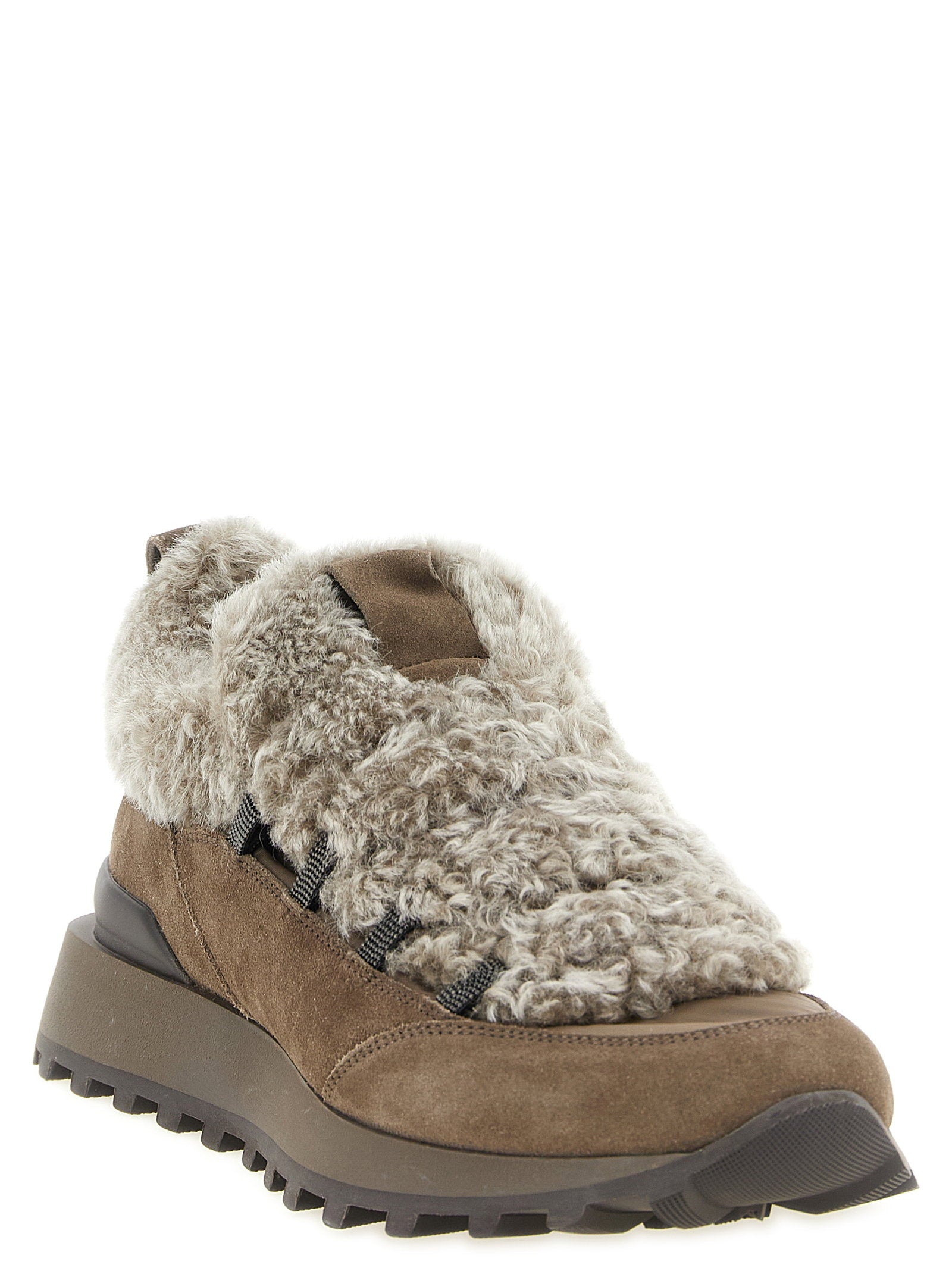 Brunello Cucinelli Monile Shearling Sneakers - view 2