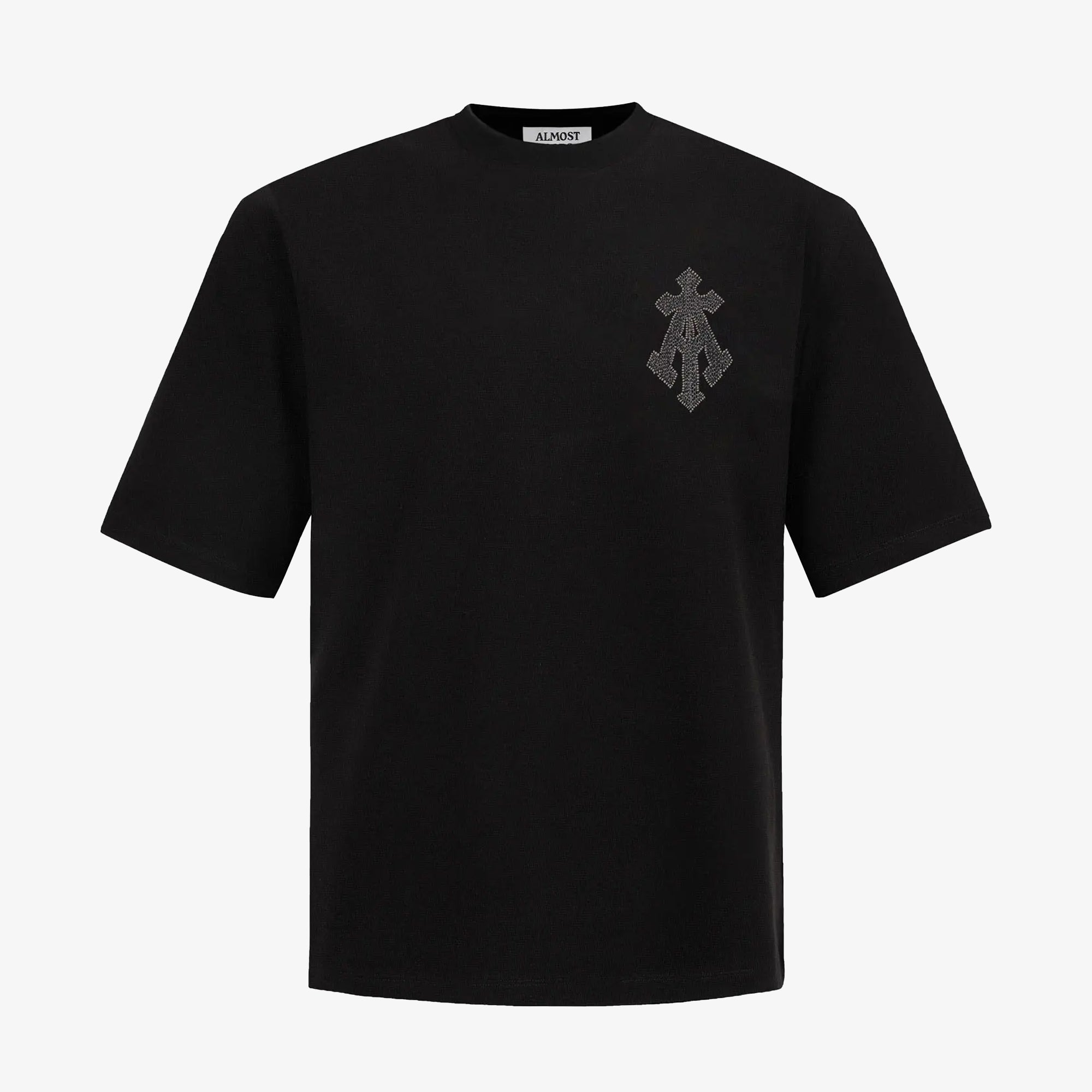 Almost Gods | Almost Gods Tee In Zari Emobroidery { Black - view 2