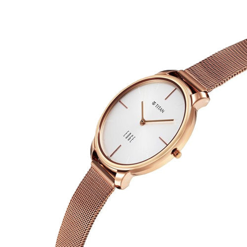 Titan Edge White Dial Analog Stainless Steel Strap watch for Women 34.5mm NT2654WM01 - view 2