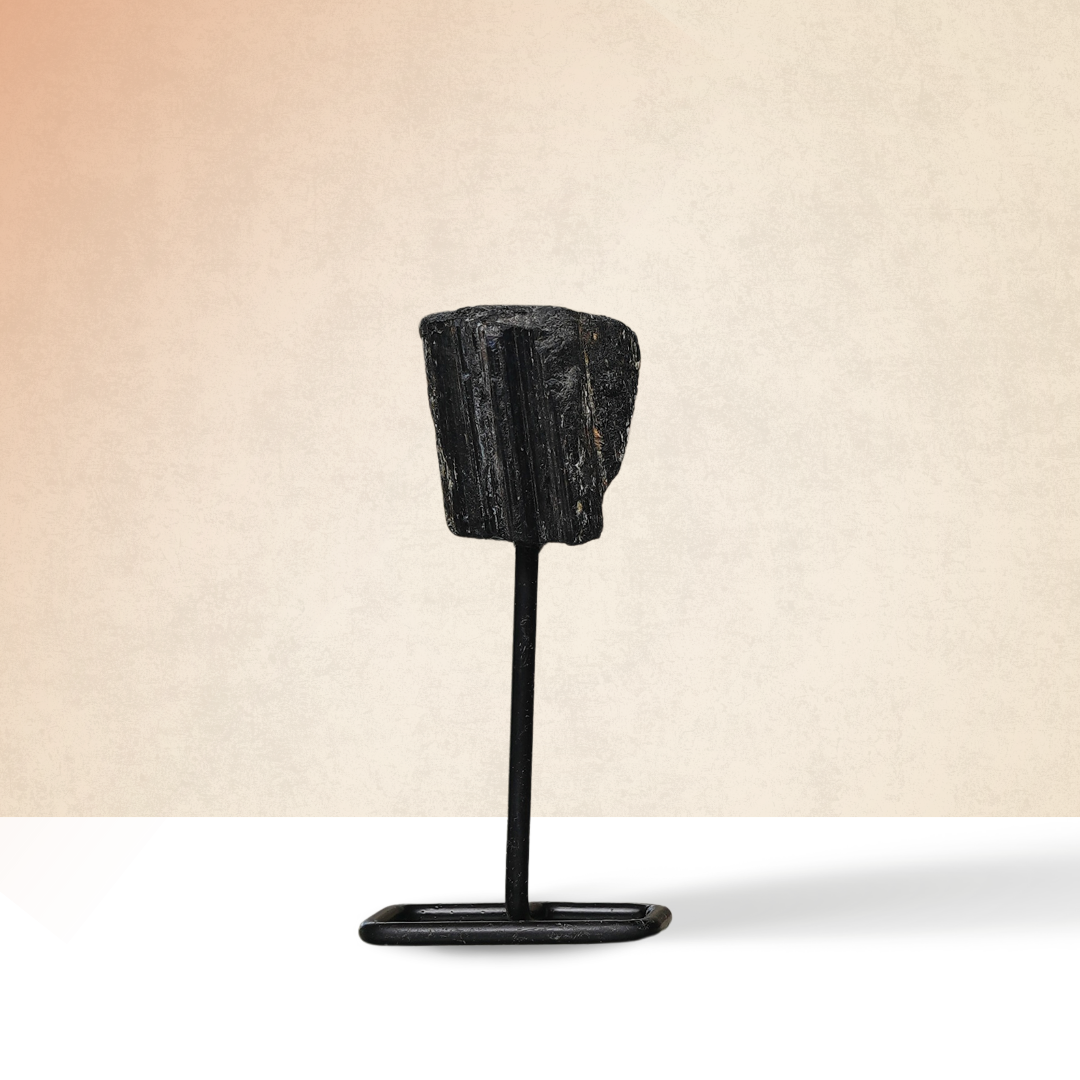Gemsmantra Black Tourmaline Raw Stone Stand