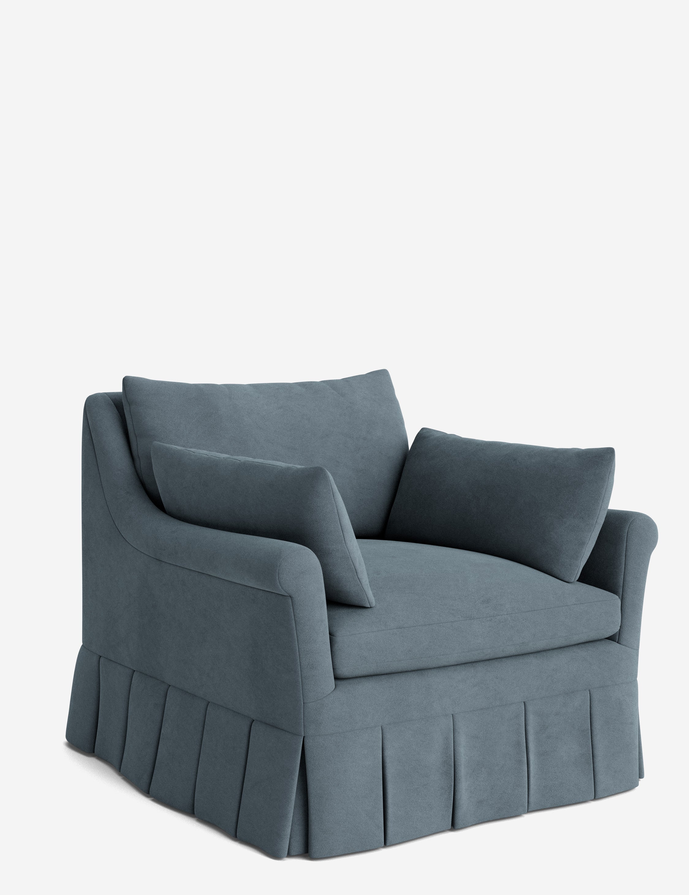 Lulu and Georgia Portola Rolled Arm Luxe Depth Pleated Chair - view 106