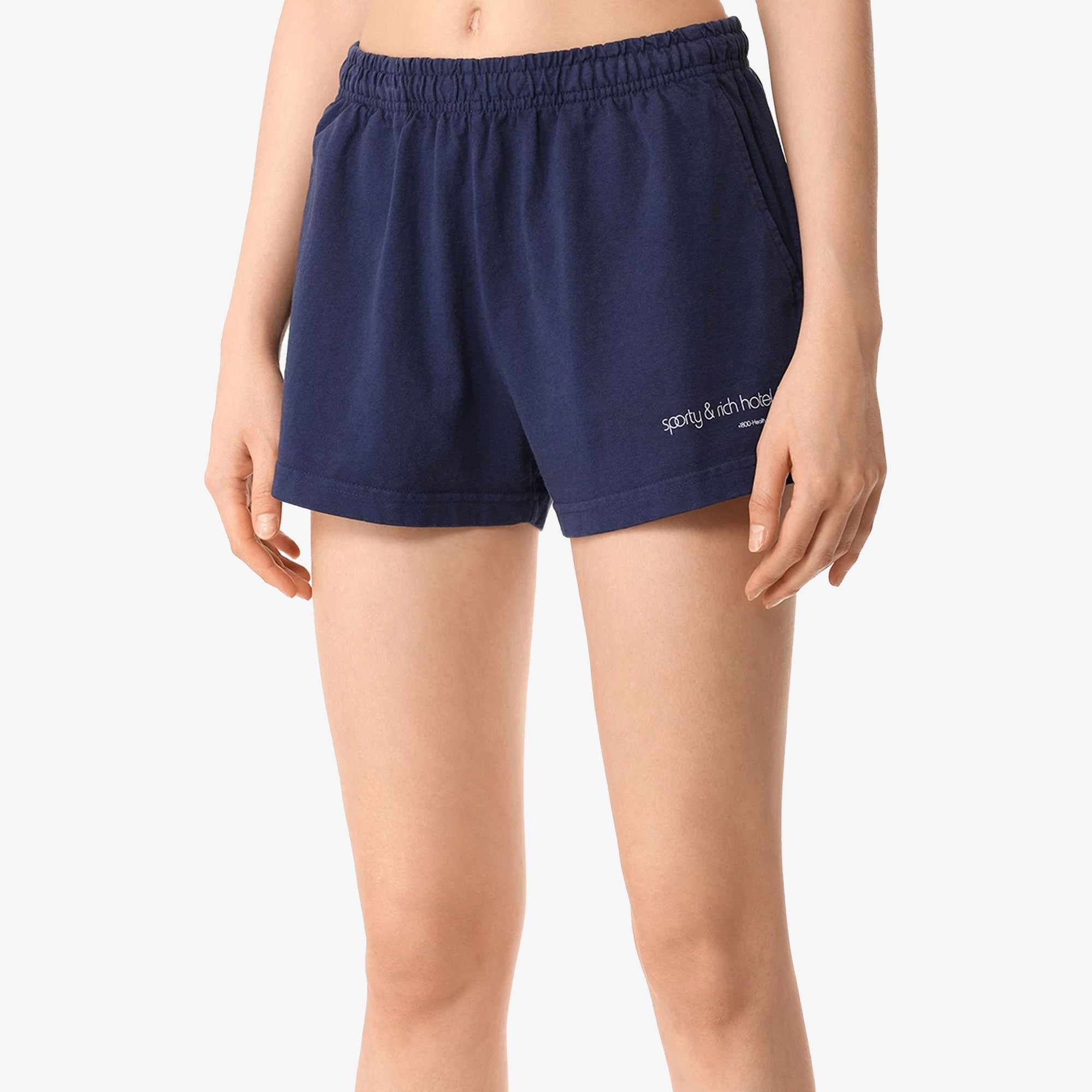 Sporty & Rich | Spa Disco Shorts { Navy/white - view 2
