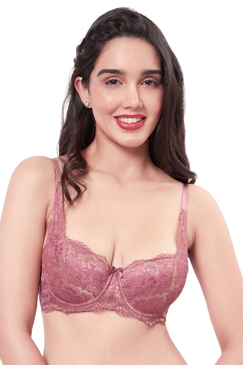 Amante Eternal Bliss Padded Wired Balconette Bra - Messa Rose