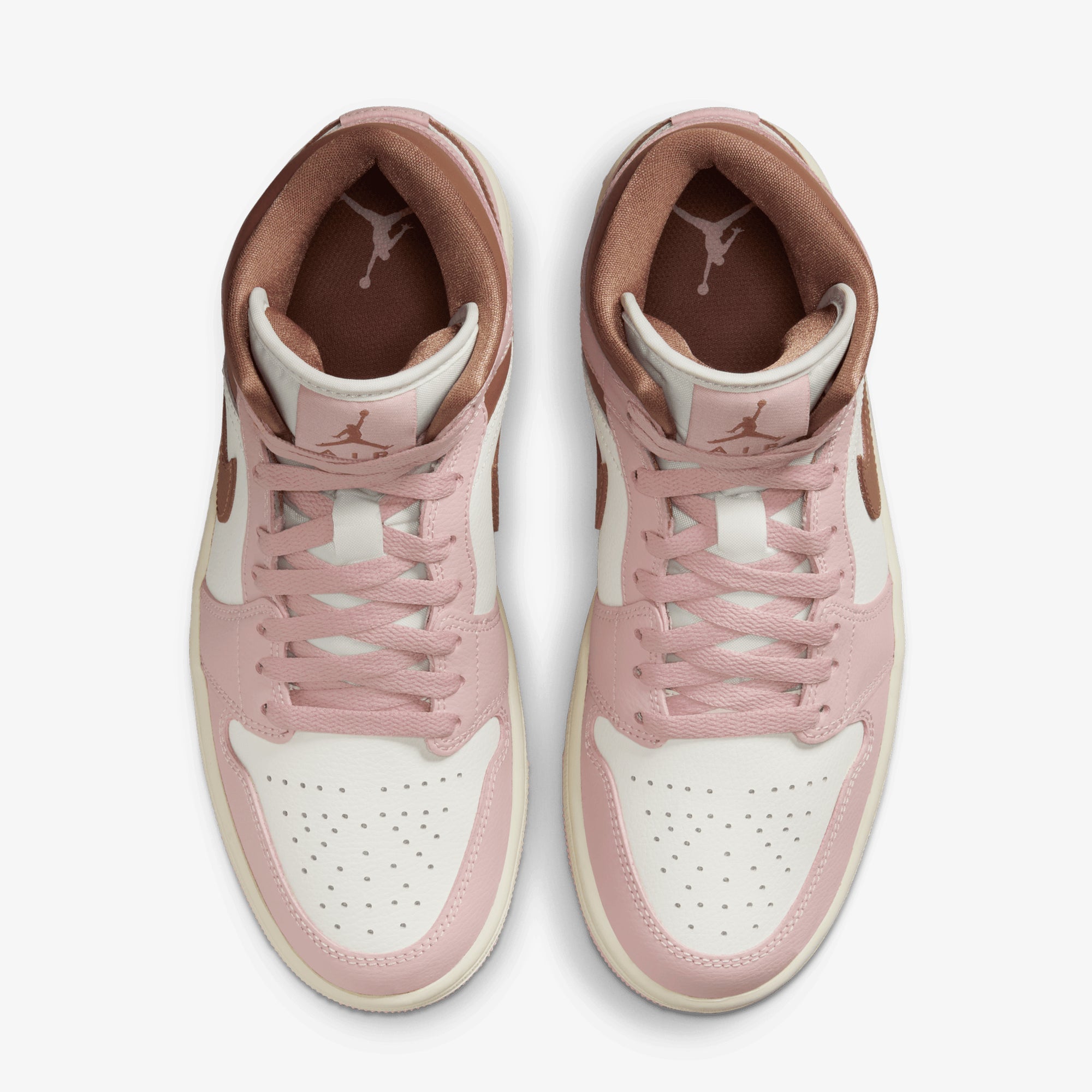 Jordan | Air Jordan 1 Mid { Pink Oxford/archaeo Brown-sail - view 2