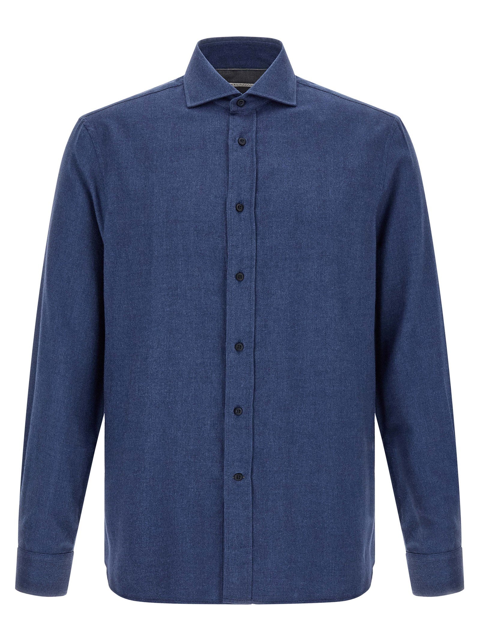 Brunello Cucinelli Herringbone Shirt – 59% cotton, 41% lyocell
