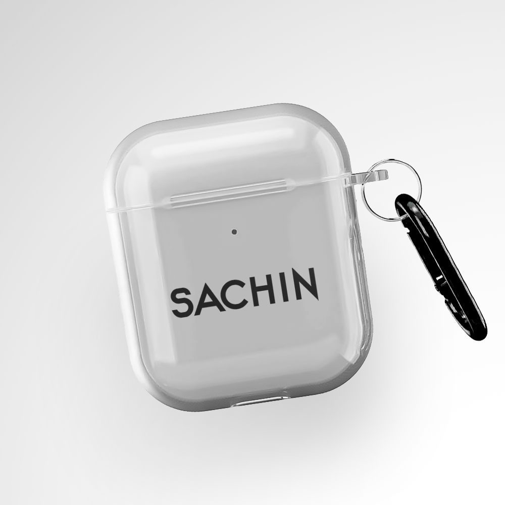 Cover It Up Bold Name Custom Clear Airpods 1st Gen Case Covers