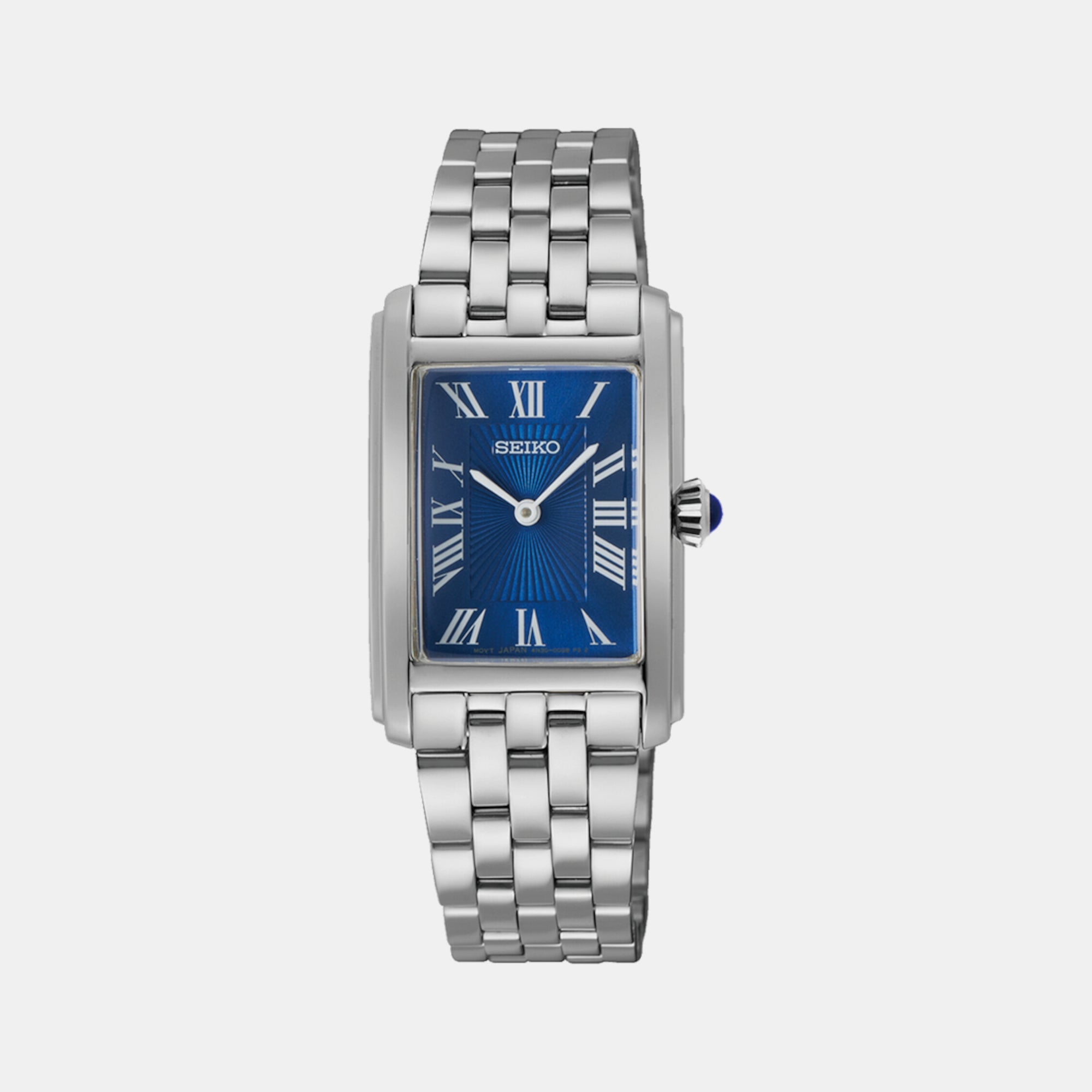 Seiko Dress Women Quartz Blue Dial Analog Stainless Steel Watch SWR085P1