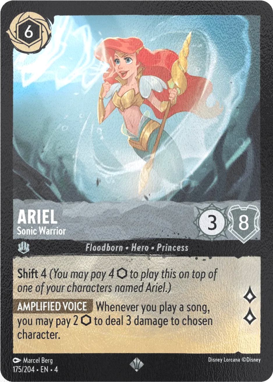 Return cold foil – Lorcana Ariel - Sonic Warrior - 175/204 [Ursula's Return] [Cold Foil]