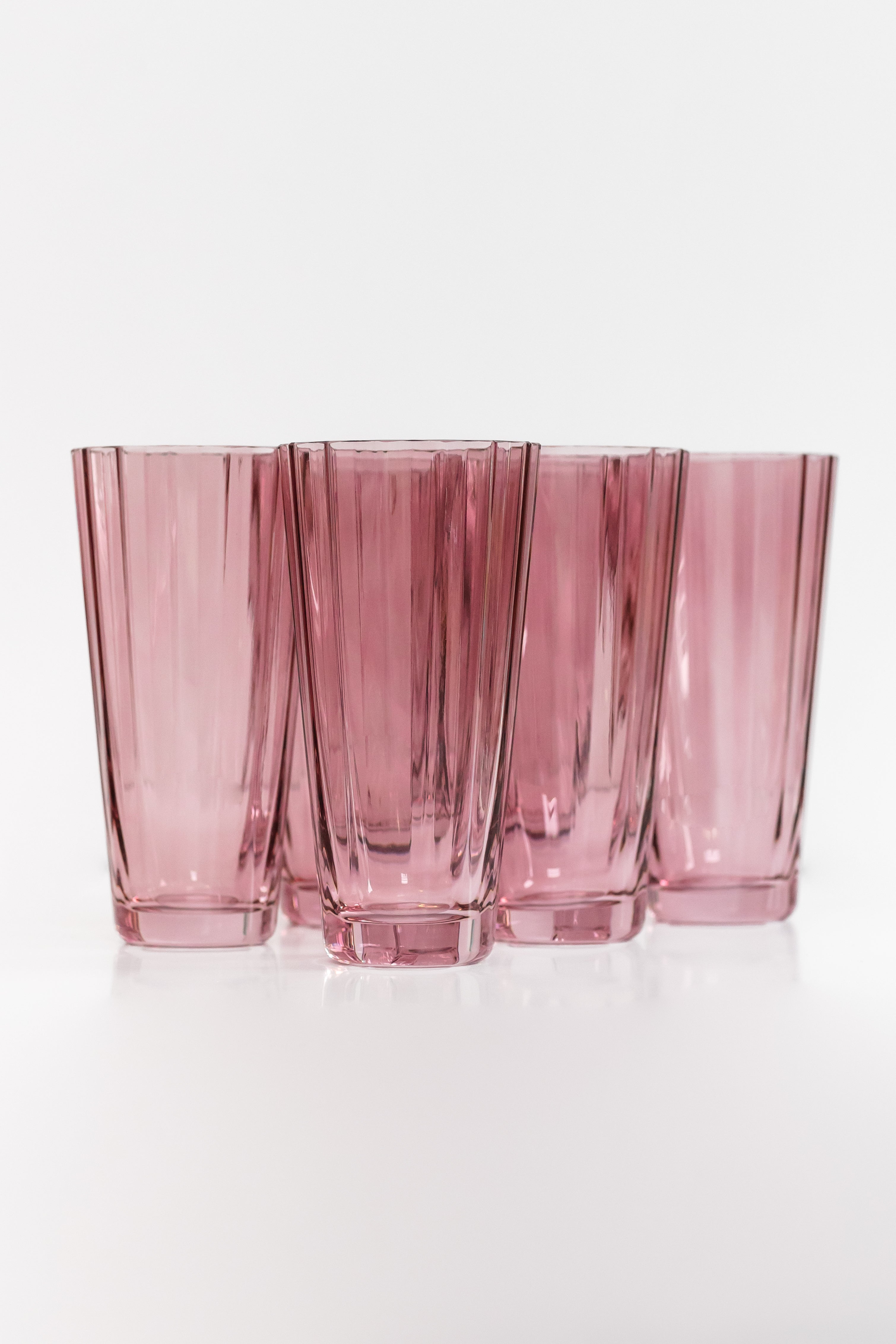 Estelle Colored Glass Estelle Colored Sunday High Balls - Set of 6 {Rose}